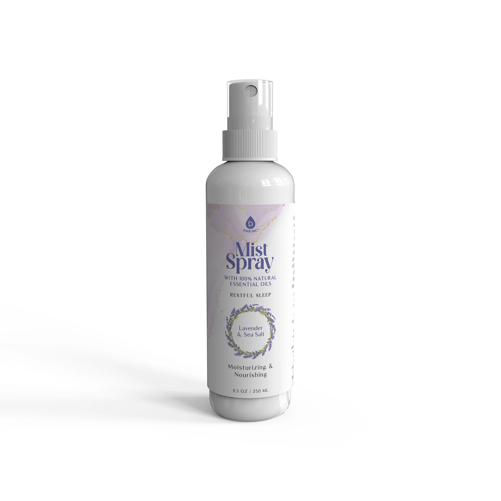 Pursonic Unisex Aromatherapy Lavender & Sea Salt Mist Spray with 100% Natural Essential Oils