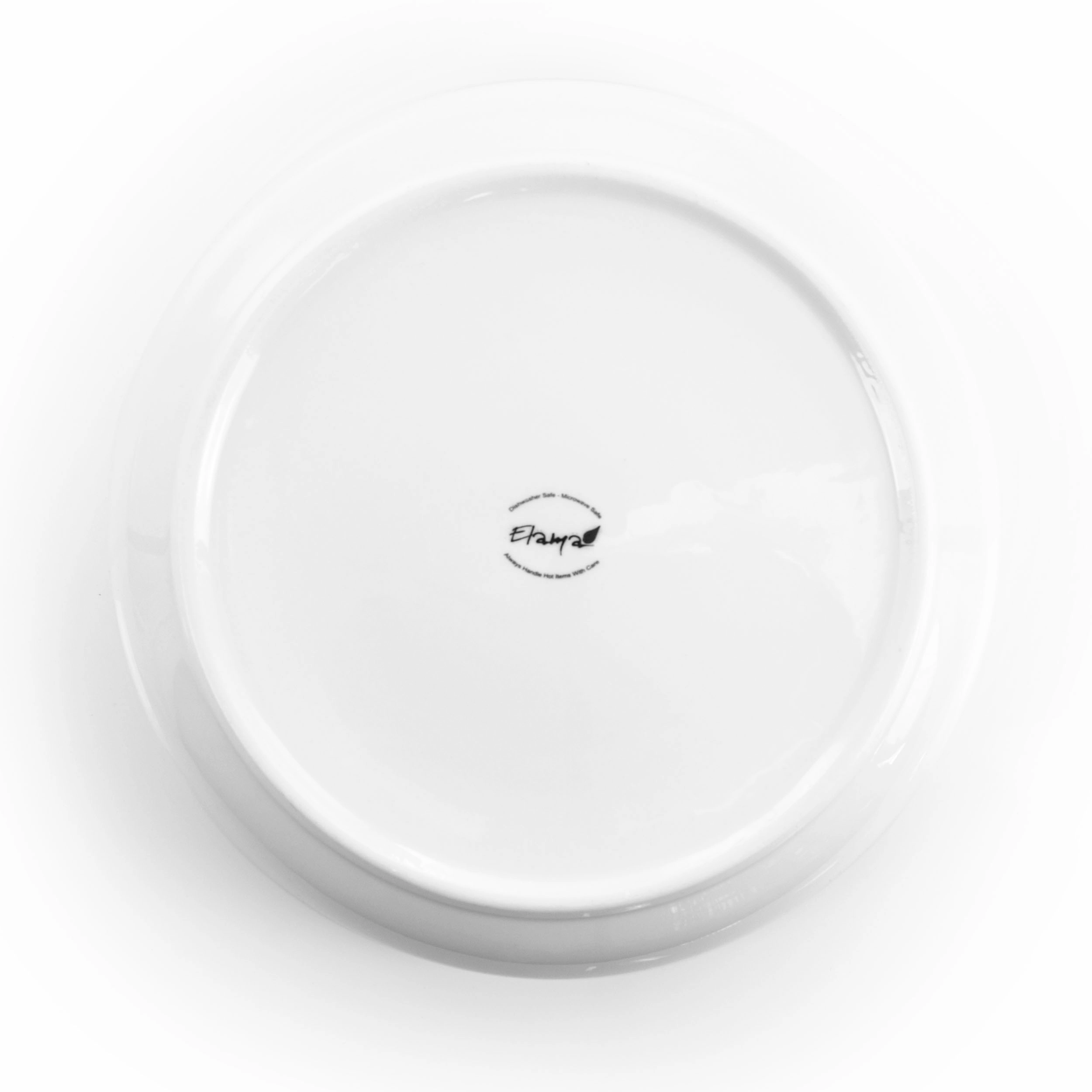 Elama Carey 18 Piece Round Porcelain Dinnerware Set in White