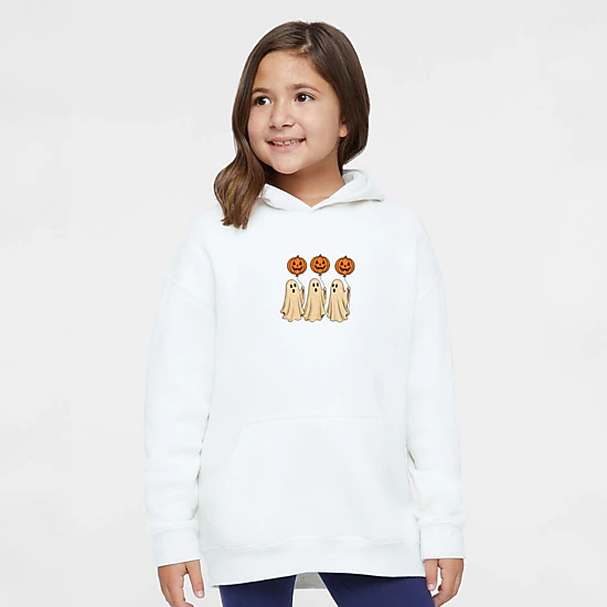 The Juniper Shop - Youth Graphic Hoodie - Ghosts With Pumpkins