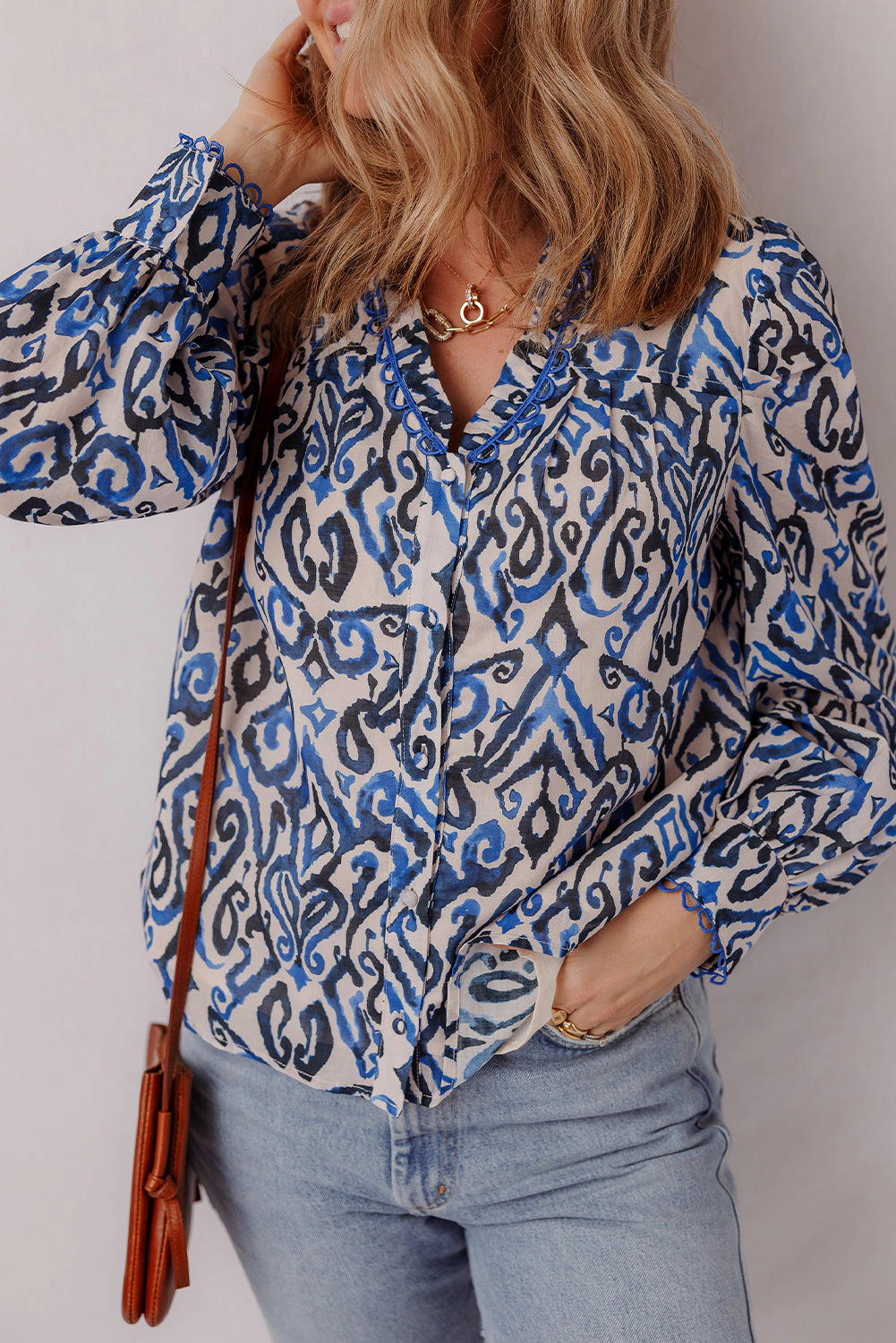 Threaded Pear Women's Emi Long Sleeve Shirt Top