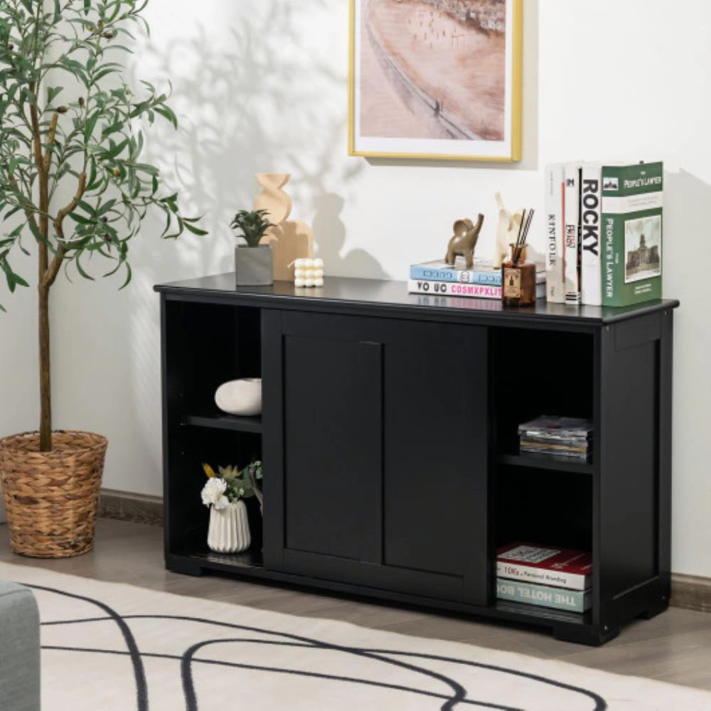 Hivvago Kitchen Storage Cupboard Cabinet With Sliding Door