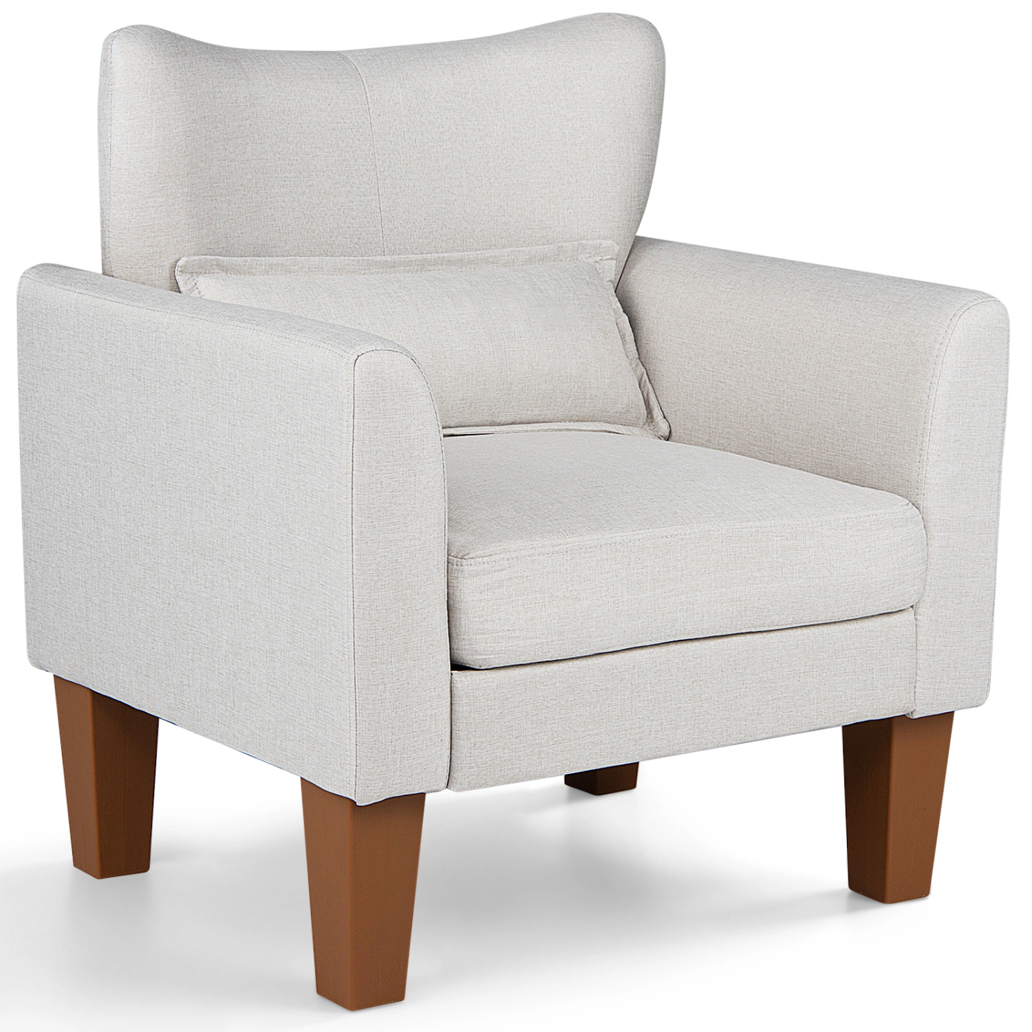 LJG Modern Accent Chair with Removable Cushion & Pillow for Living Room