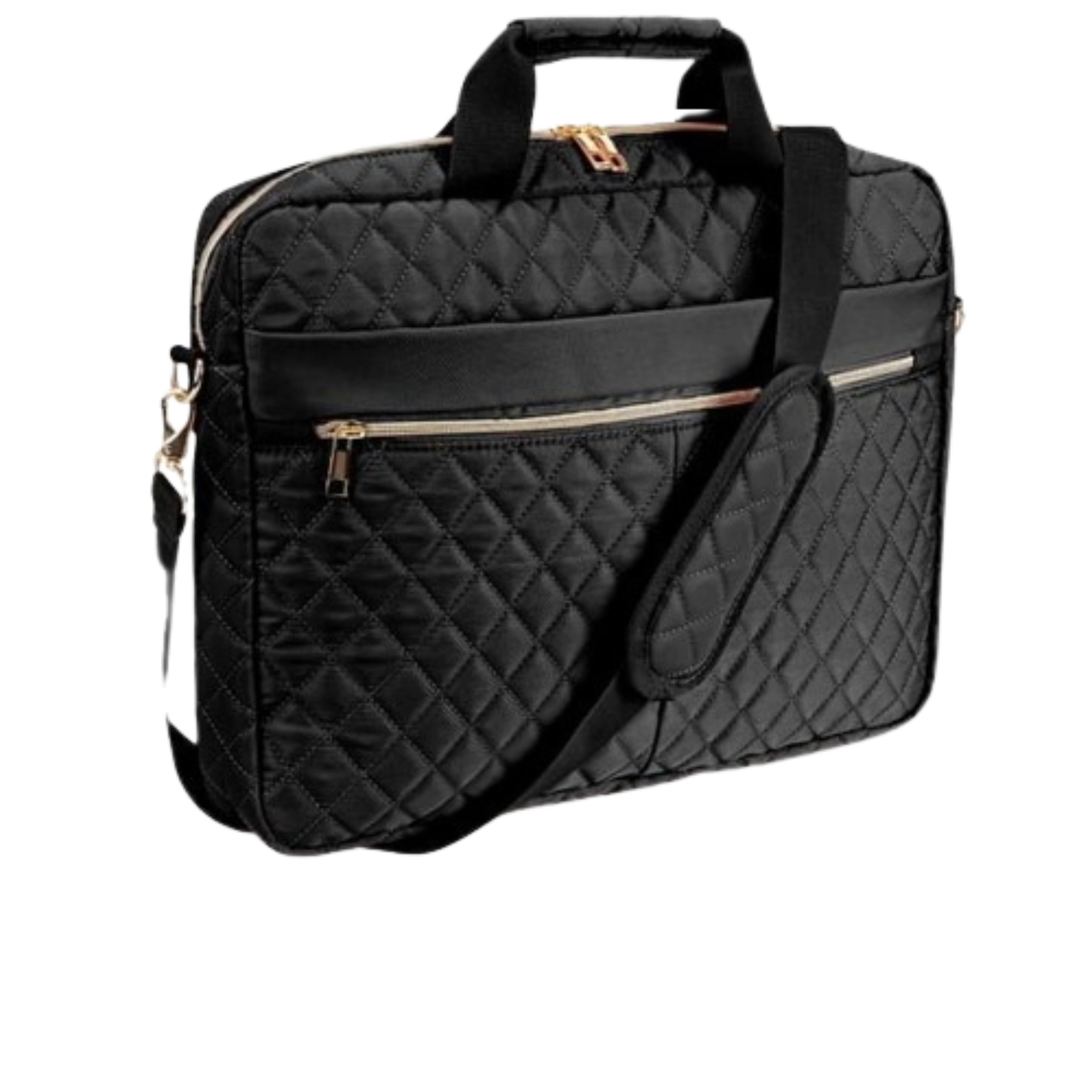 Home Collection 15.6 Inch Quilted Laptop Briefcase with Shoulder Strap
