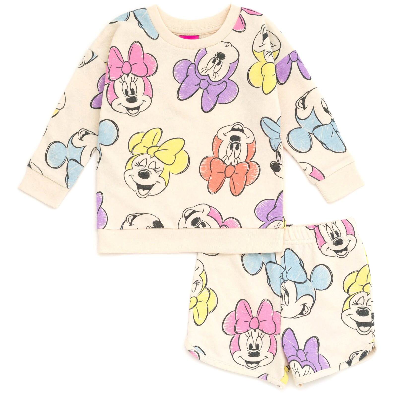 Disney Girls' 2-Piece Sweatshirt and Shorts Set