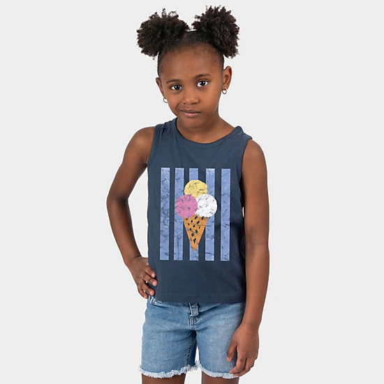 The Juniper Shop - Youth Tank Top - Ice Cream Cone Stripes