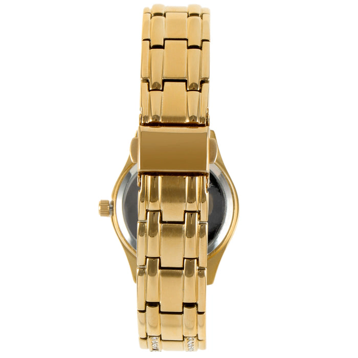 Peugeot Womens Round Gold Luxury Status Swarovski Crystal Bracelet Watch