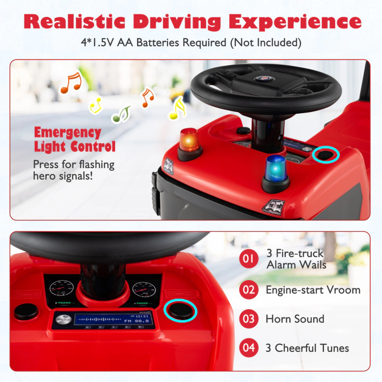 Hivvago Kids Ride On Push Car Licensed SCANIA Truck Toy with Steering Wheel and Music