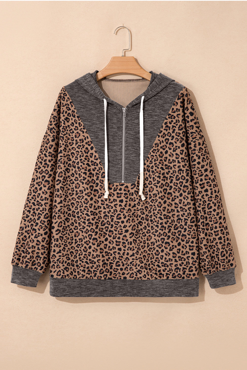 Threaded Pear Women's April Collar Zip Hooded Pullover