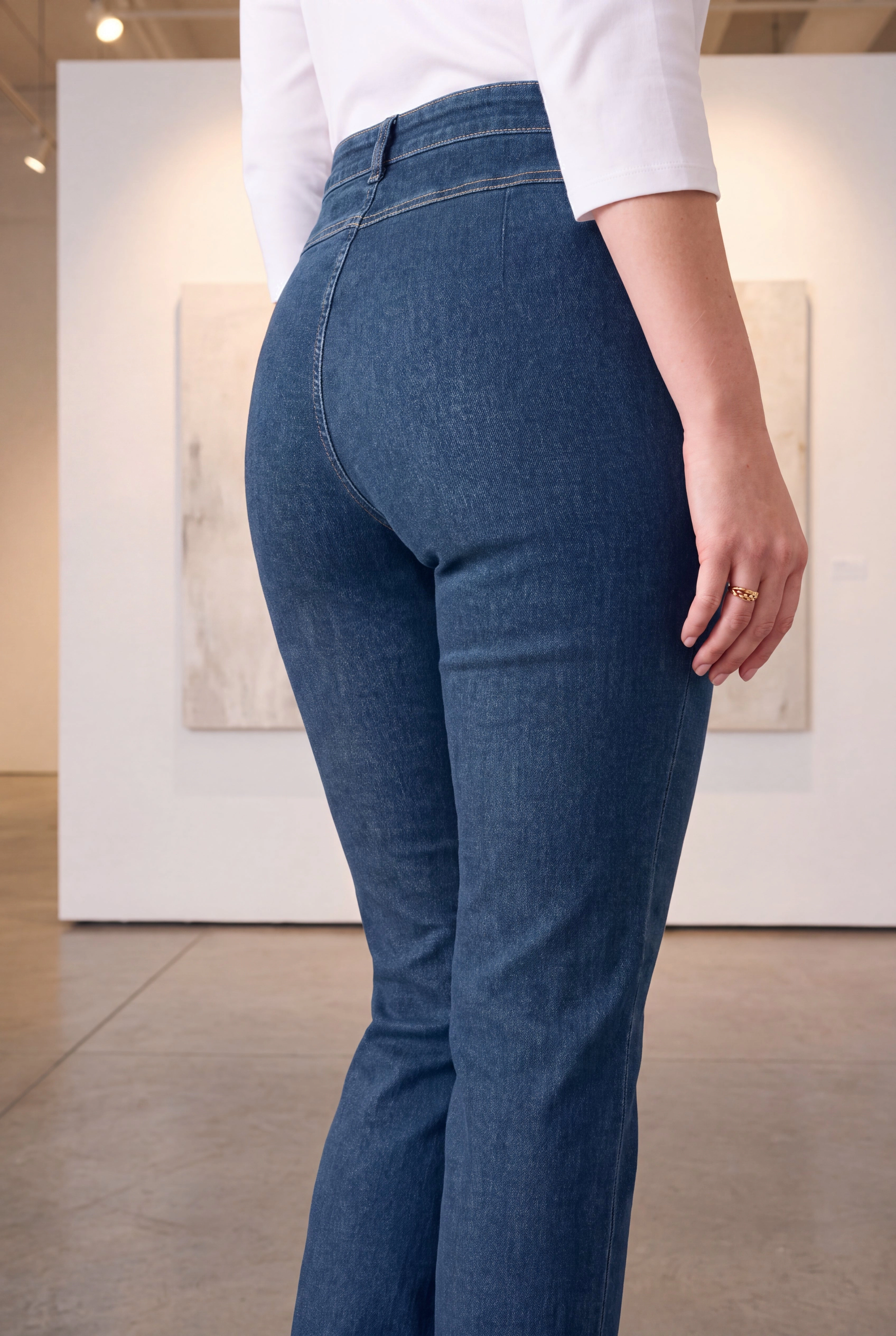 Woman Within Plus Stretch Straight-Leg Clean Jeans