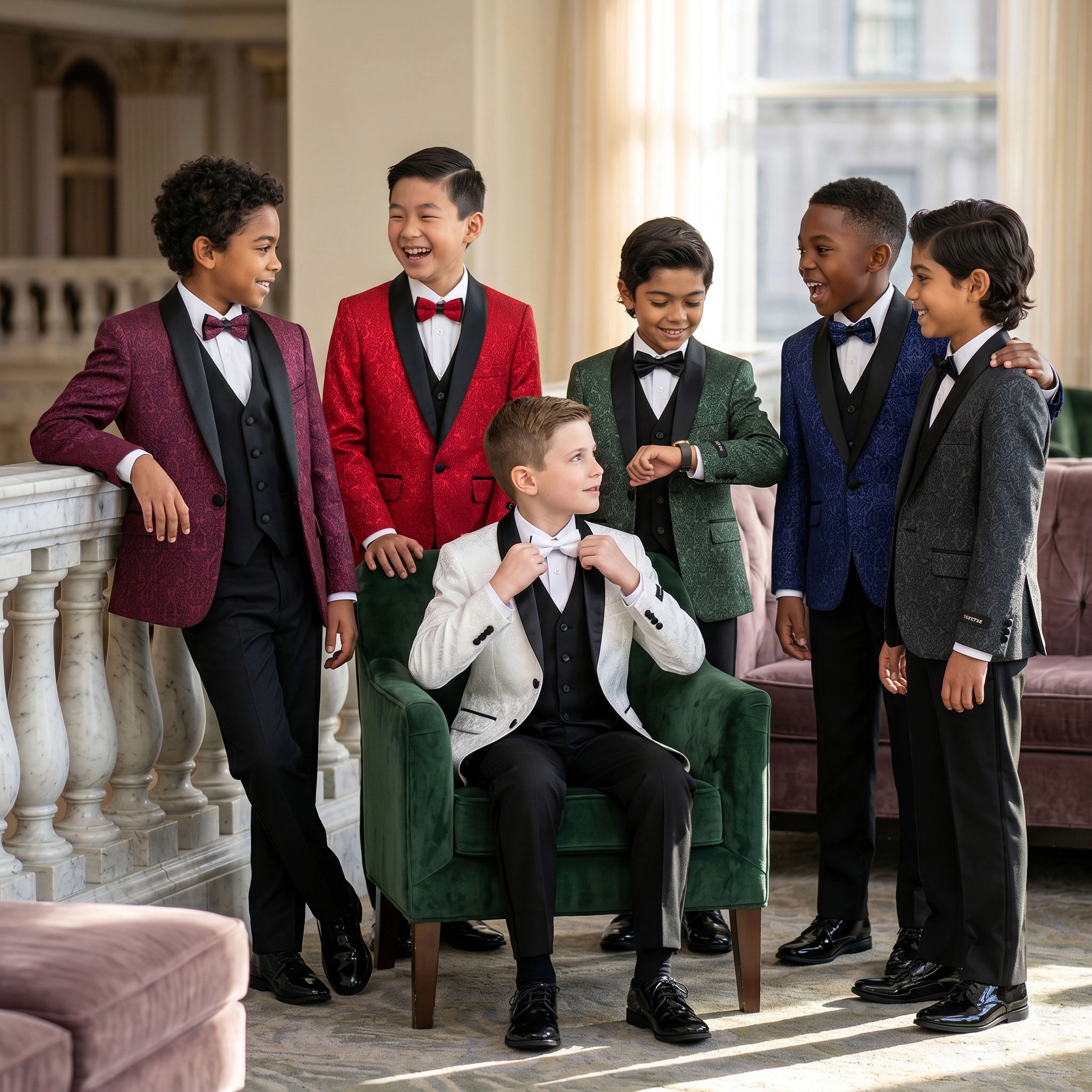 Tazzio Little & Big Boys 5-Pc. Paisley Suit Set