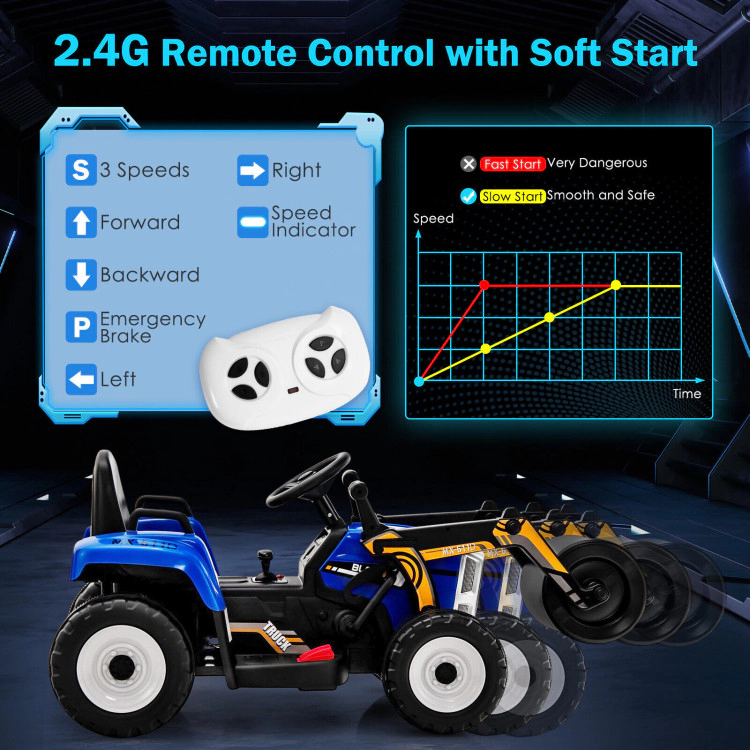 Hivvago 12V Kids Ride on Road Roller with 2.4G Remote Control