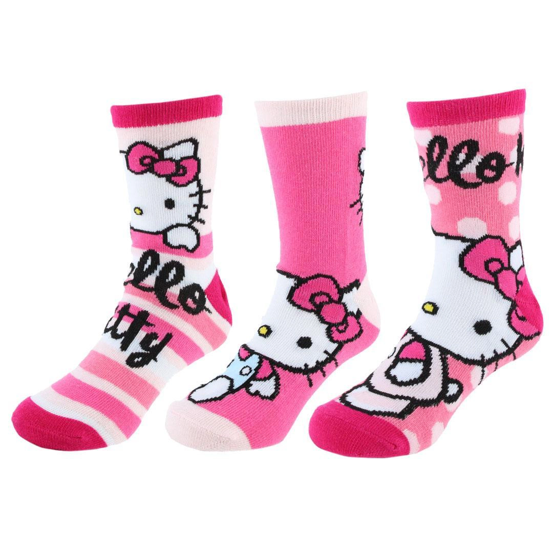 Textiel Trade Girls' Sanrio Hello Kitty Novelty Socks (3 Pairs)