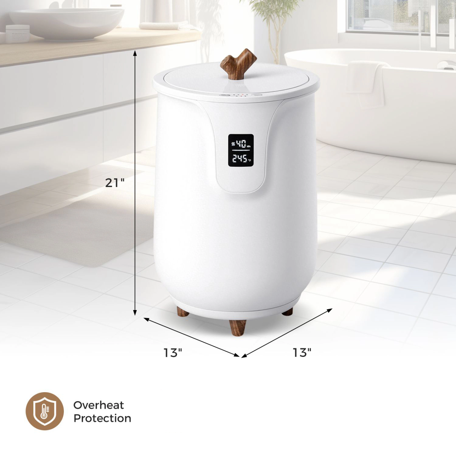 SlickBlue 20L Electric Towel Warmer with 3 Heat Levels, 400W