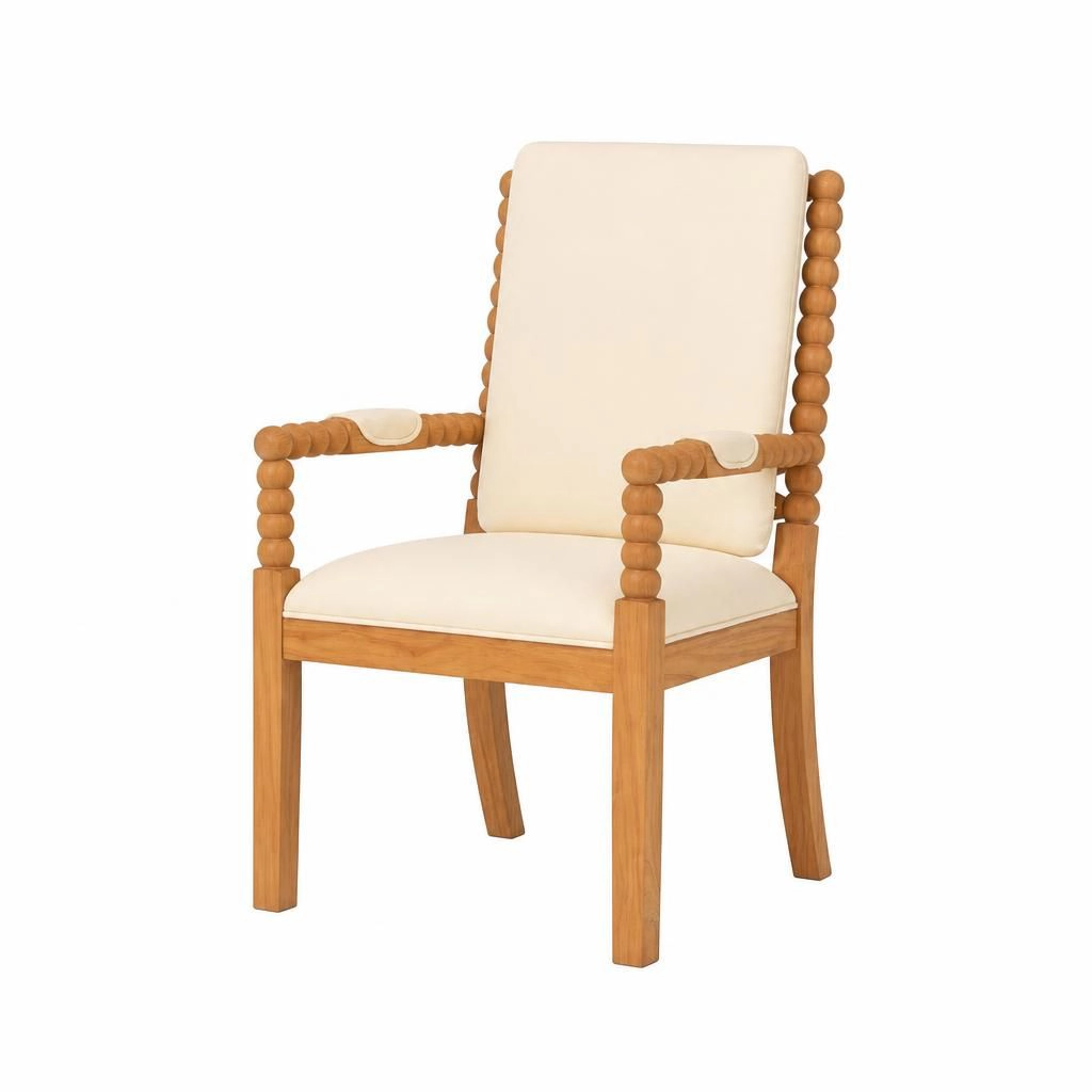 GOODSILO Solid Rubber Wood Dining Seating Chair
