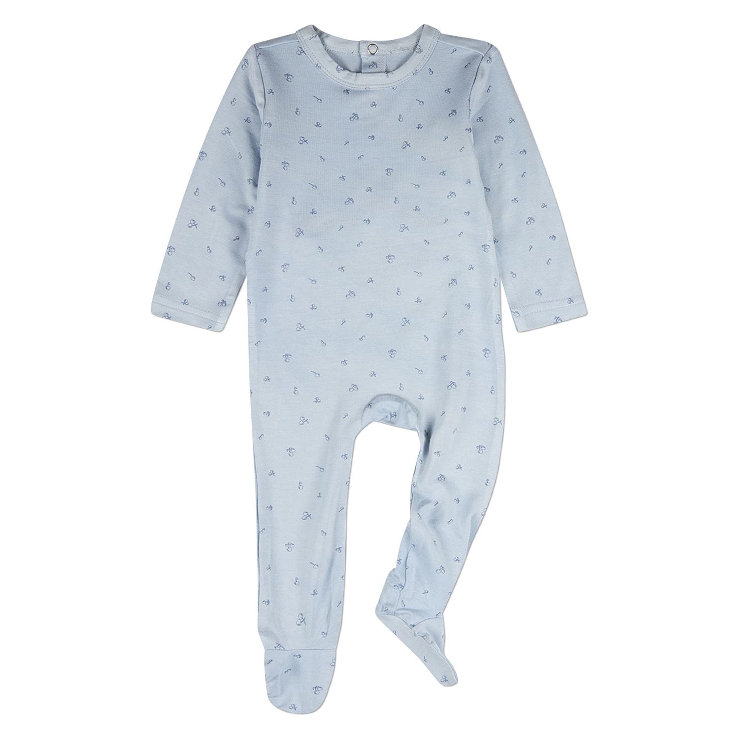 MeMoi Baby "Delightful Cherries" Modal-Blend Back-Snap Footie