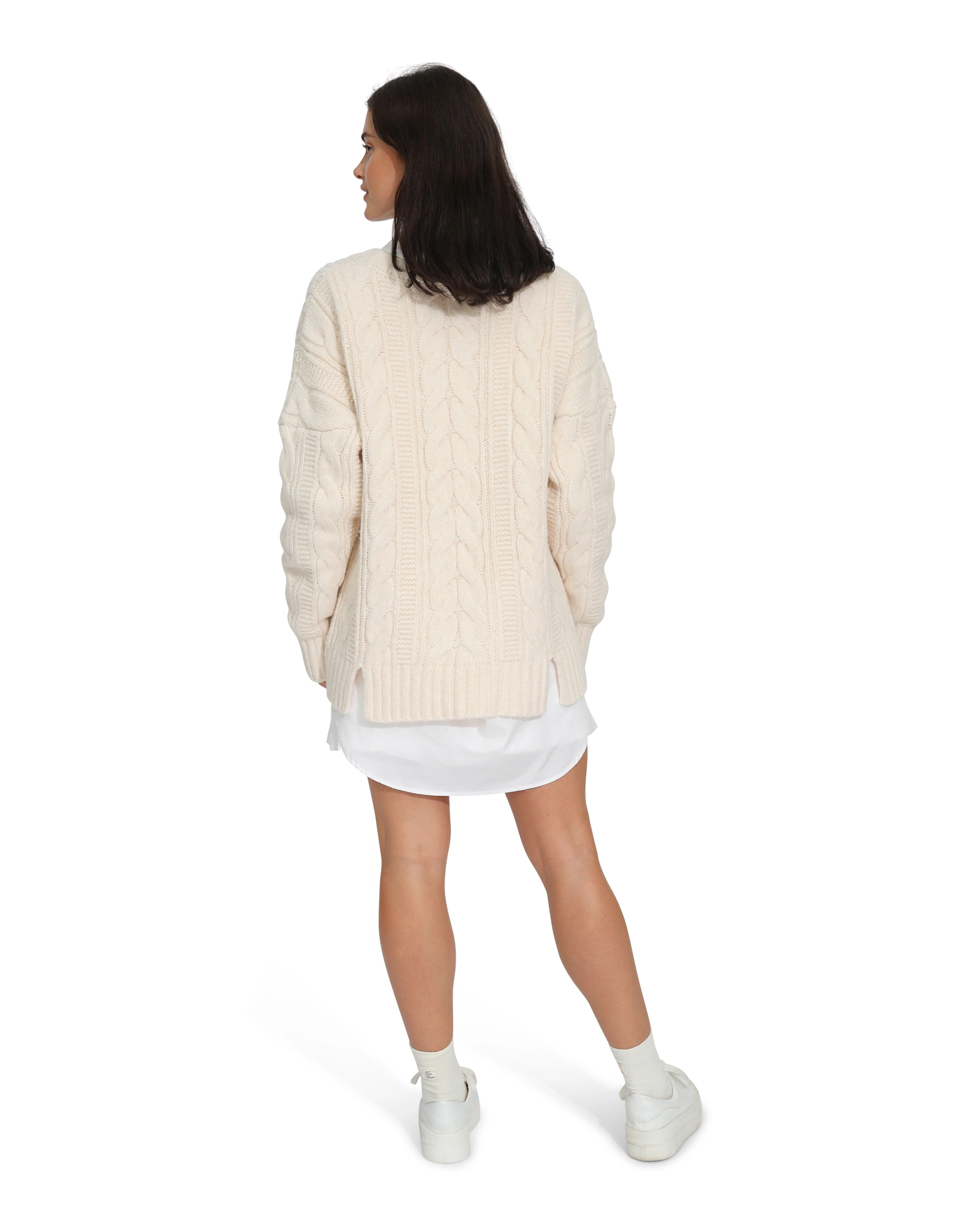 Belle & Bloom Womens Perfect Me Oversized Crew Sweater