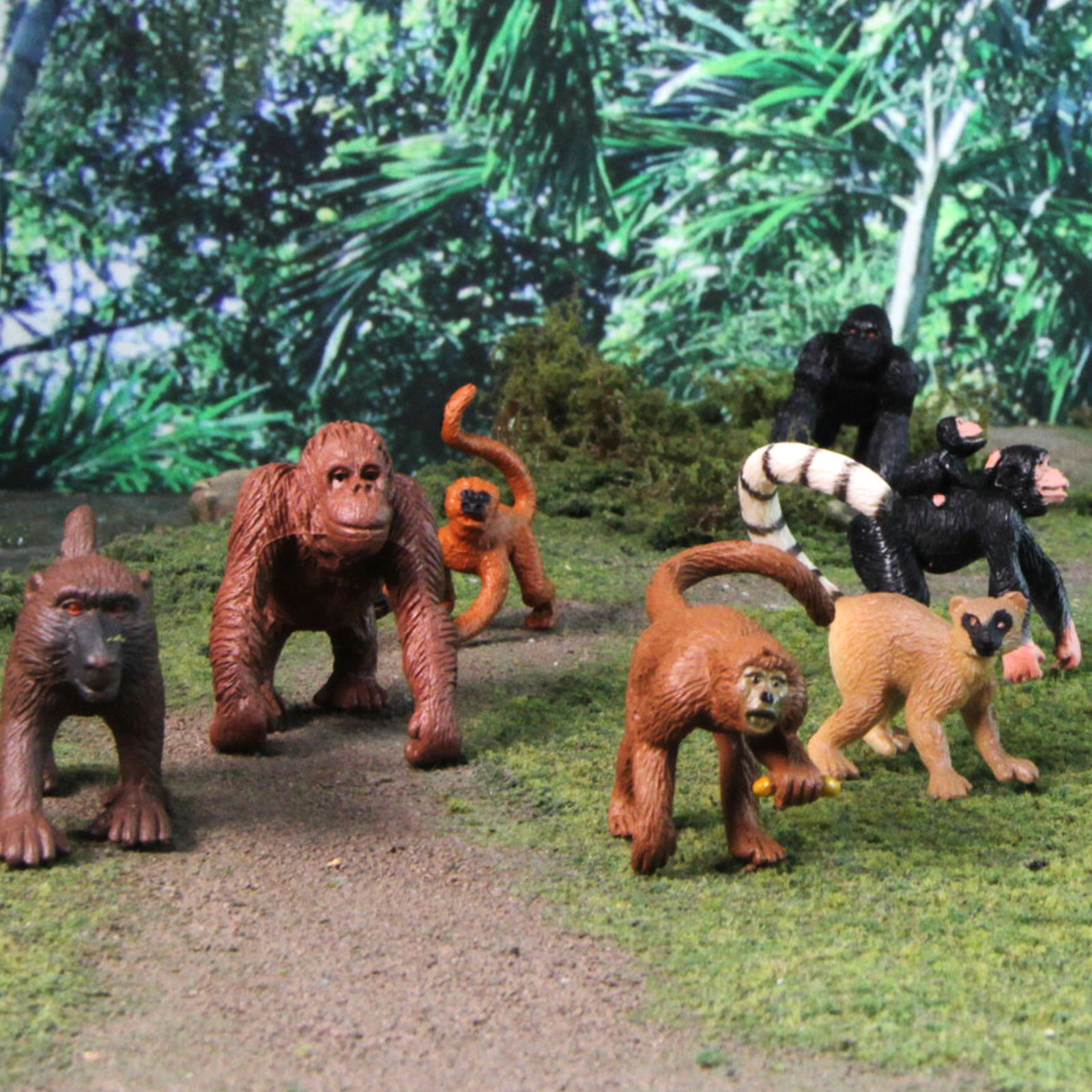 Safari Ltd. - Monkeys & Apes TOOB - contains 12 Mini Figurines