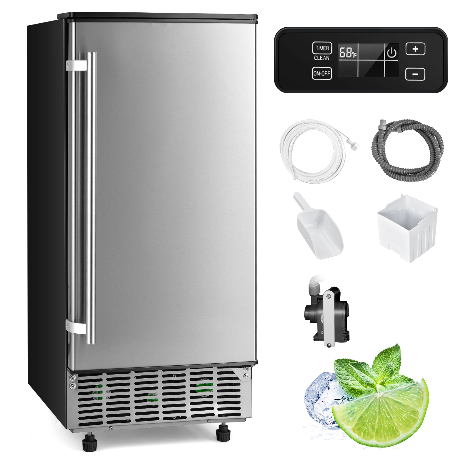 LJG Free-Standing Built-in Undercounter Ice Maker