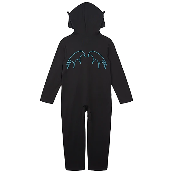 DreamWorks How to Train Your Dragon Toothless Cosplay Hooded One Piece Coverall