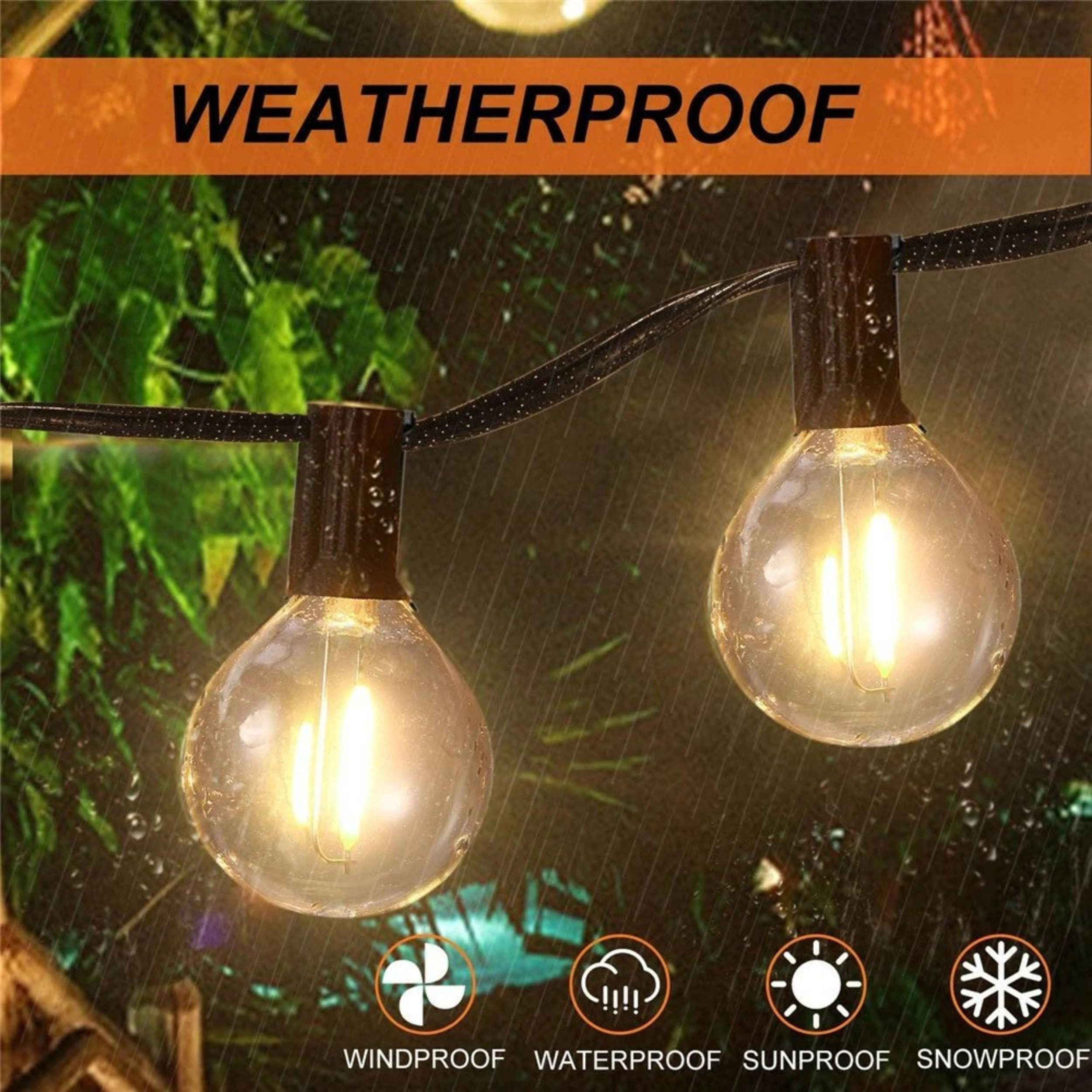 Home Collection G40 18 Ft Solar LED Globe String Lights with 10 Bulbs