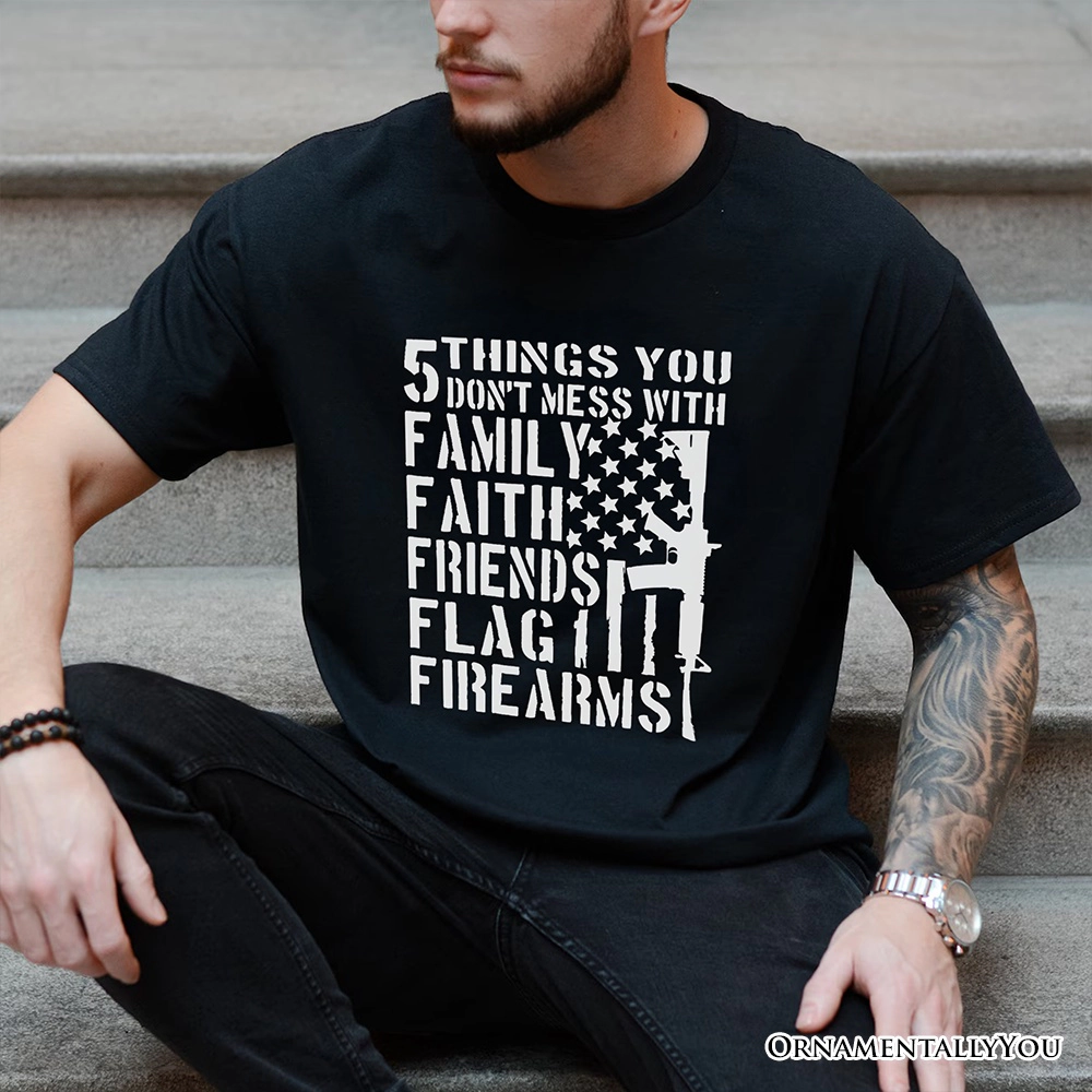 OrnamentallyYou Mens 5 Things You Don't Mess With Dad T-Shirt