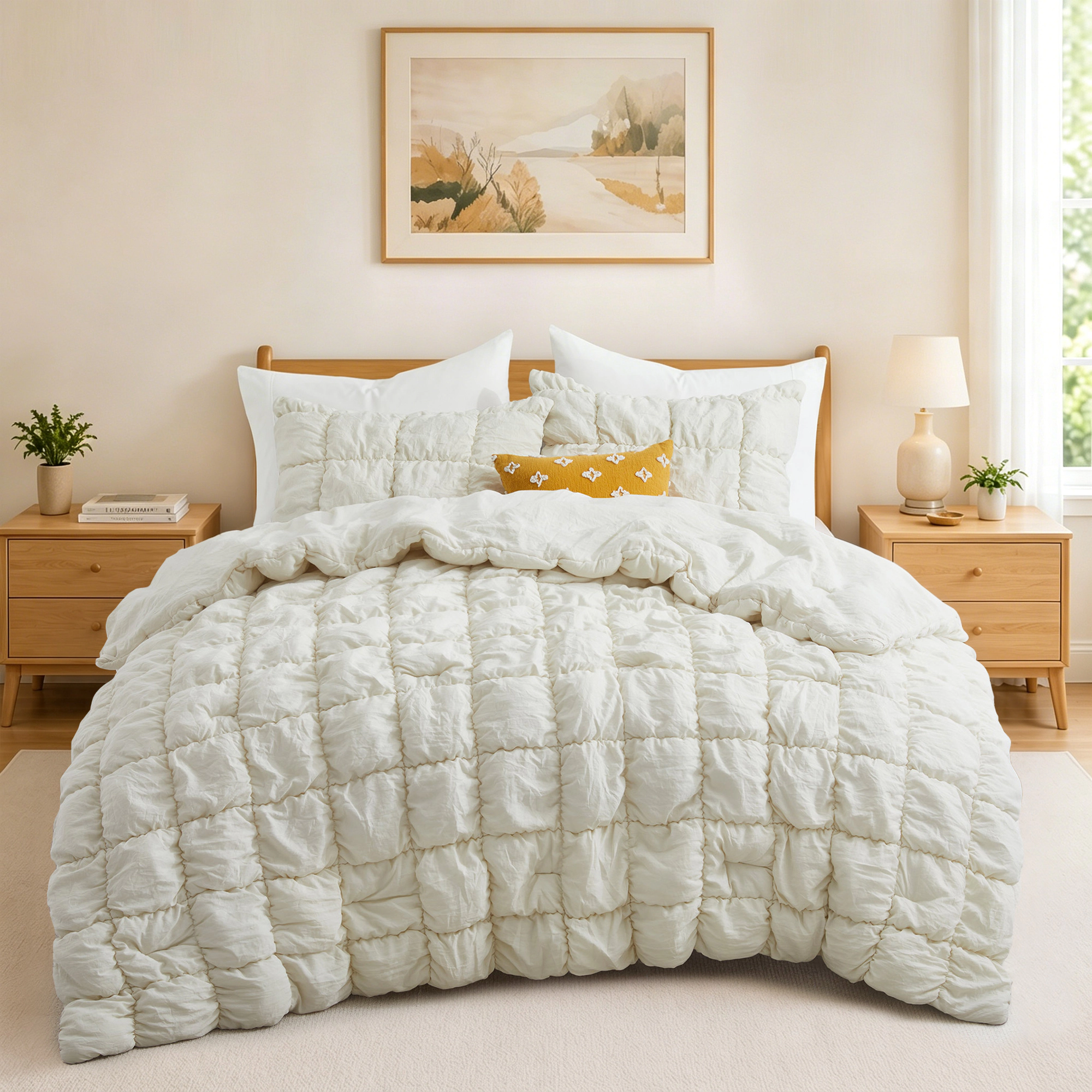 Unikome Fluffy Comforter, All Season Quilted Down Alternative Cloud-Like Soft Bedding