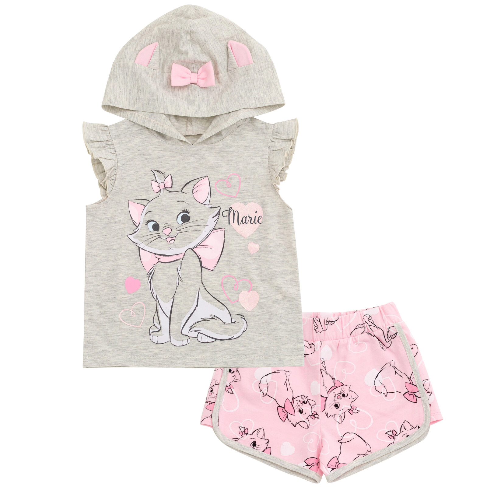 Disney Girls' Cosplay 2-Piece Hooded Tank and Shorts Set