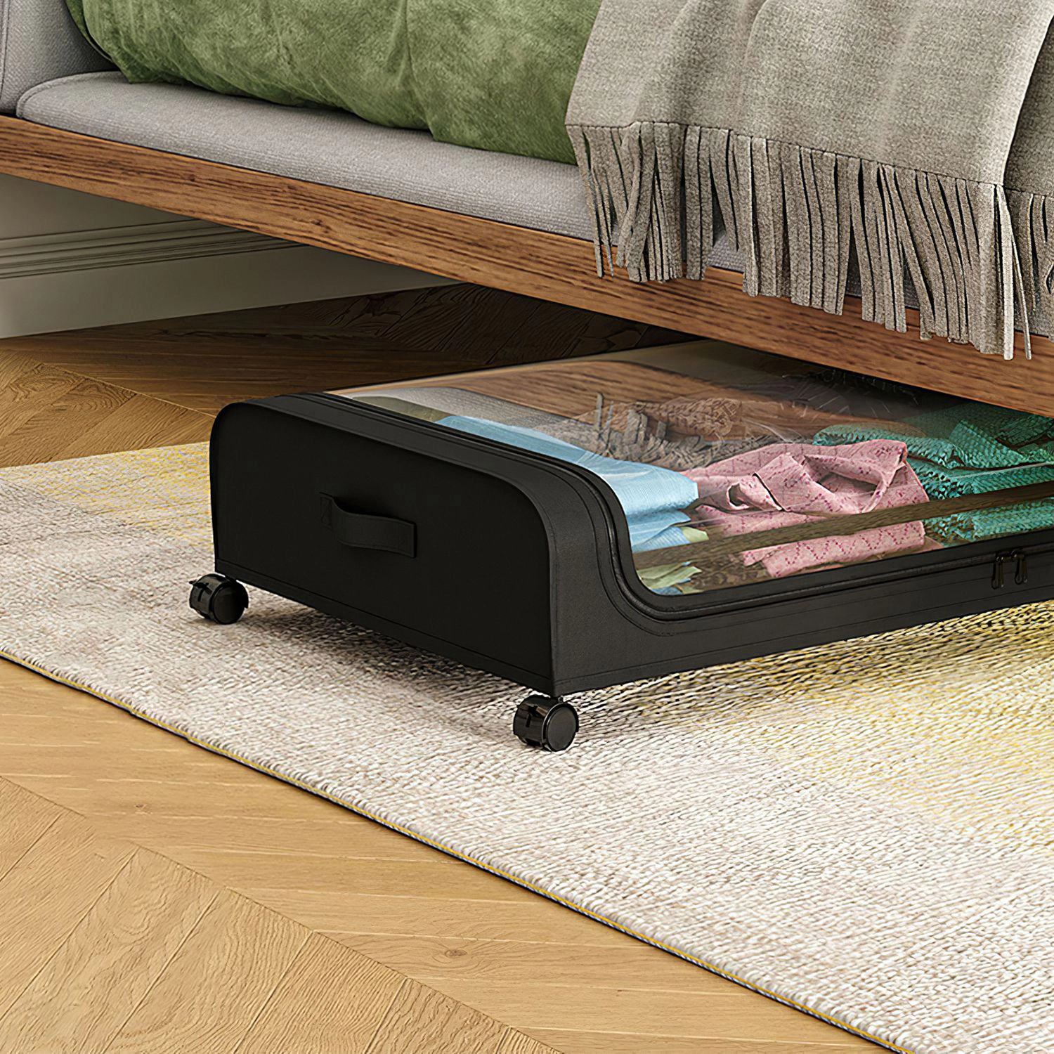GBruno 2-Piece Rolling Under Bed Storage Containers