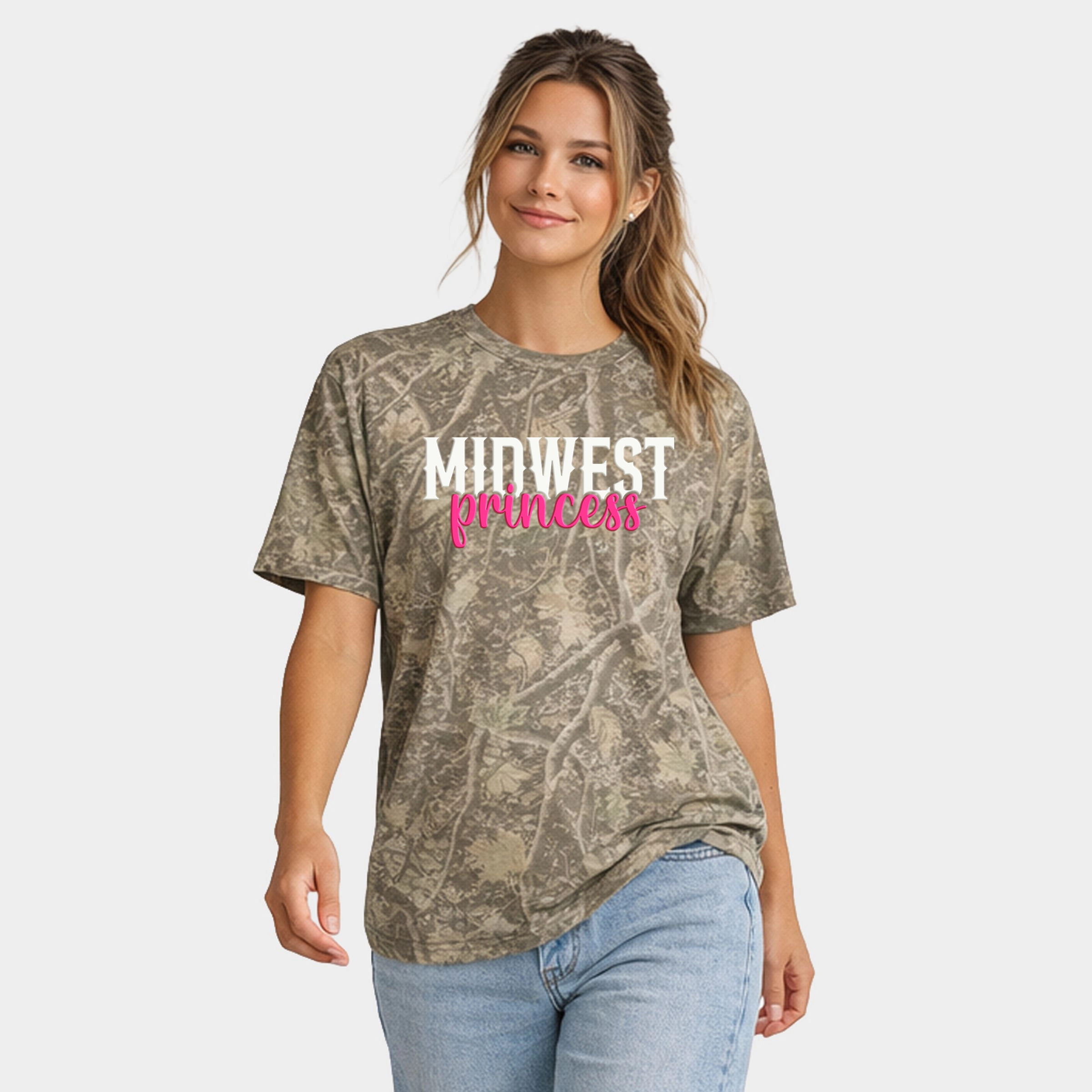 Simply Sage Market Heavyweight Camo Crew Tee - Women's Relaxed Fit
