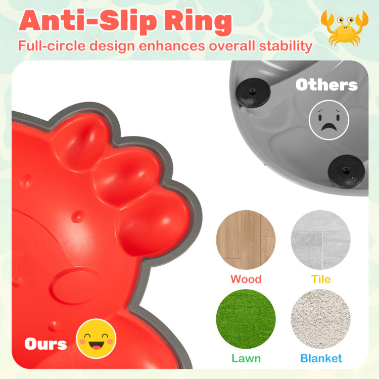 Hivvago Stepping Stones for Kids 9 Pieces Non-Slip Toddler Stepping Stones Balance Sensory Toys