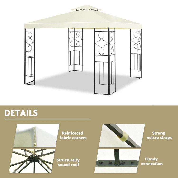 Hivvago 2 Tiers 10 x 10 Feet Patio Gazebo Canopy Tent