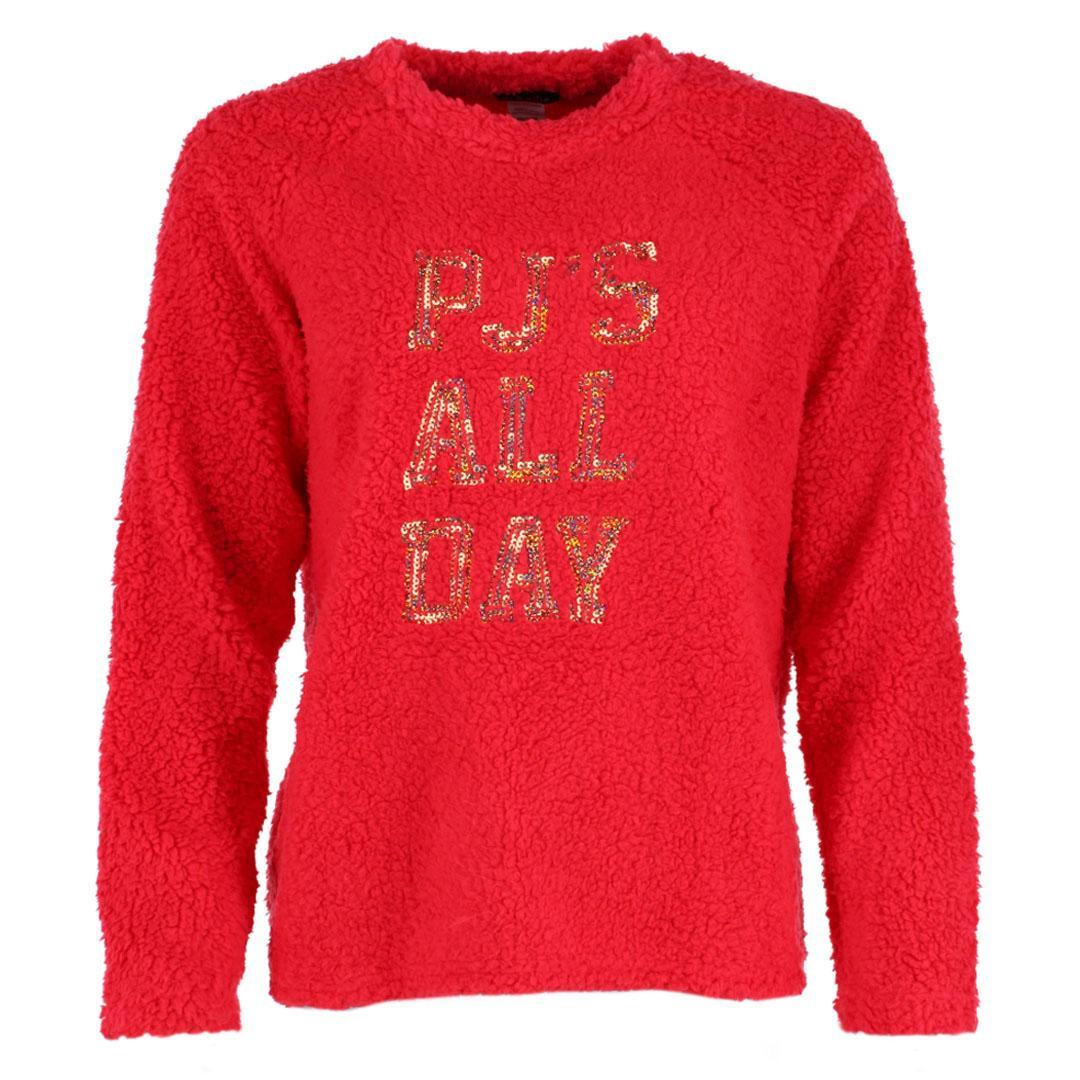 em & alfie Women's PJ All Day Plaid Crewneck Pajama Set