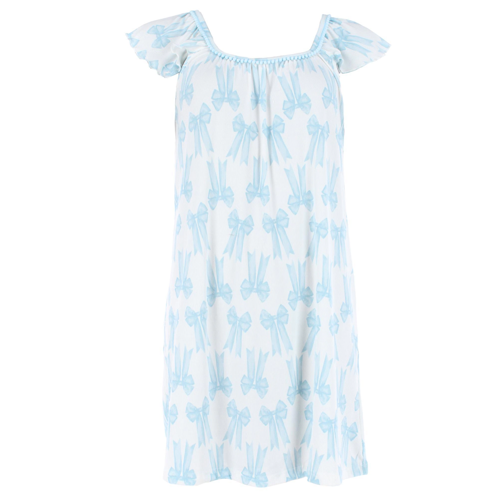 CTM Women's Plus Bow Chemise Night Gown