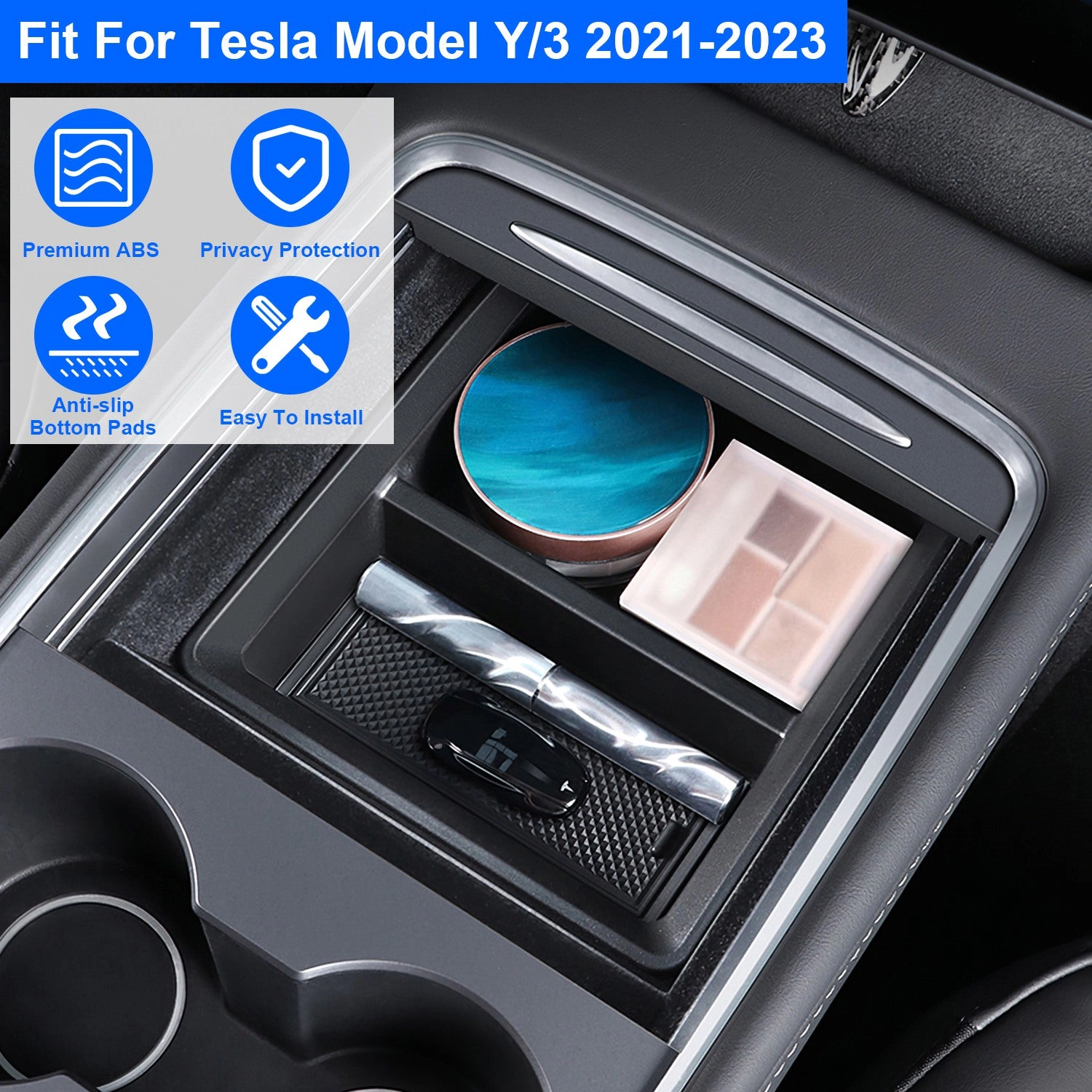 IMounTEK Unisex Sliding Tesla Console Organizer Tray