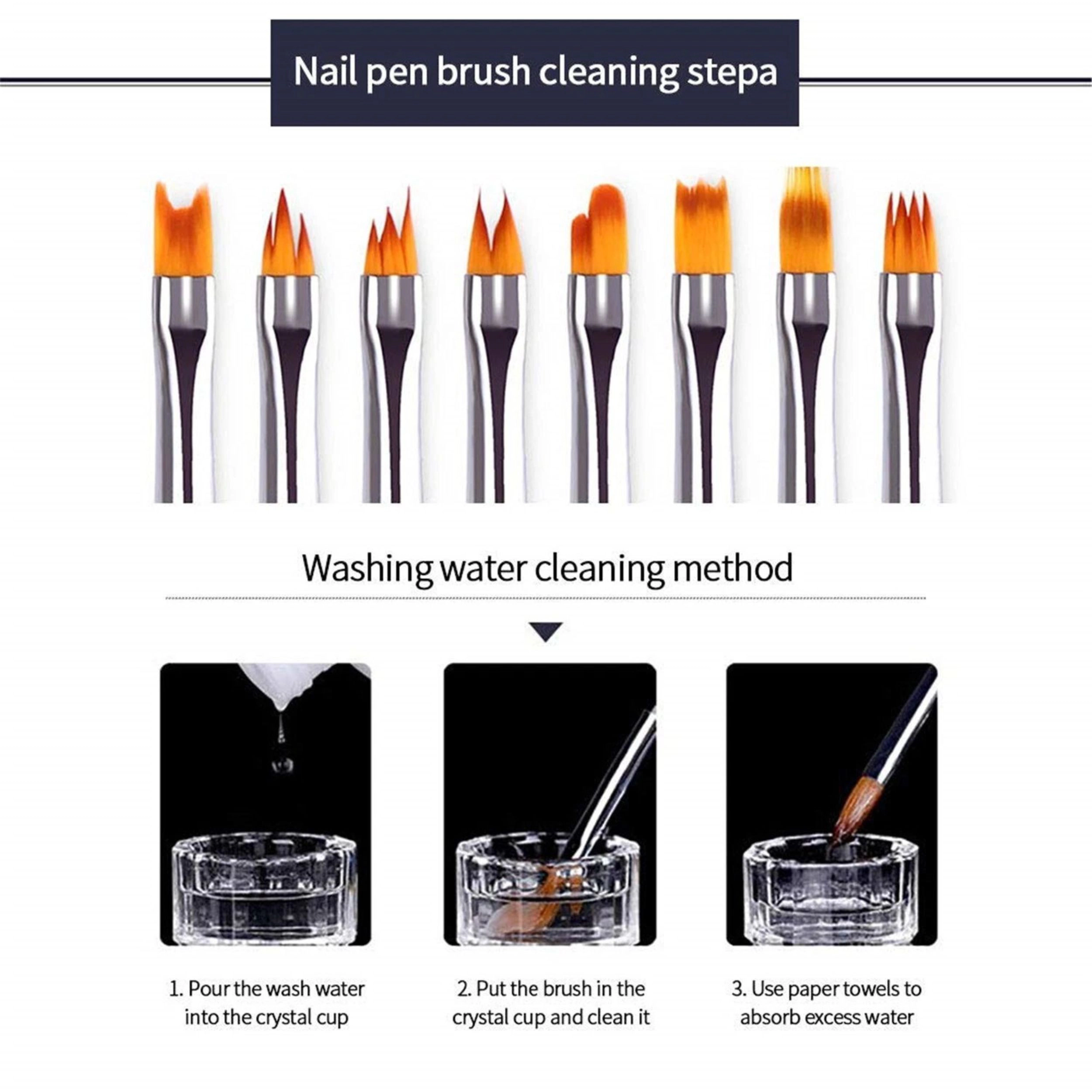 Home Collection Nail Art Painting and Detail Brush Set Pack of 8
