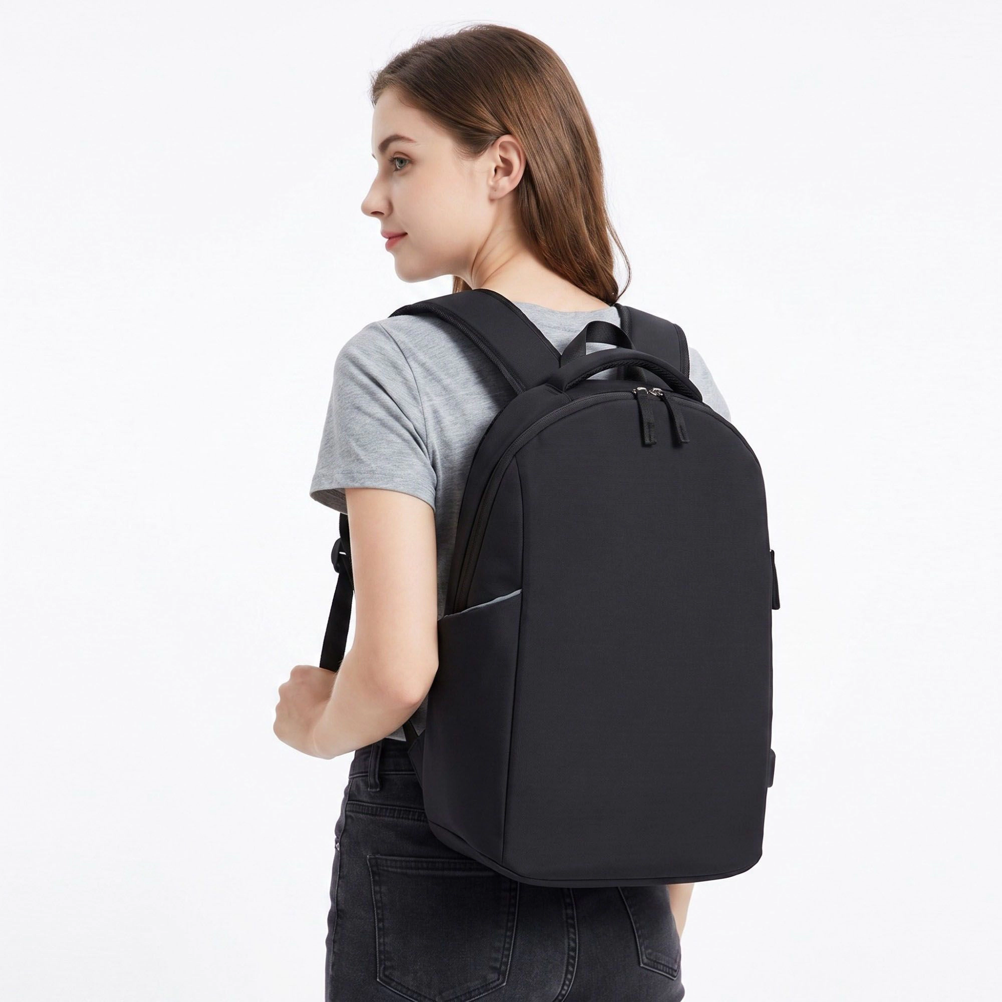 Alilang Women's Essential Minimalist Laptop Backpack -  Commuter Daypack for Office, School, and Travel