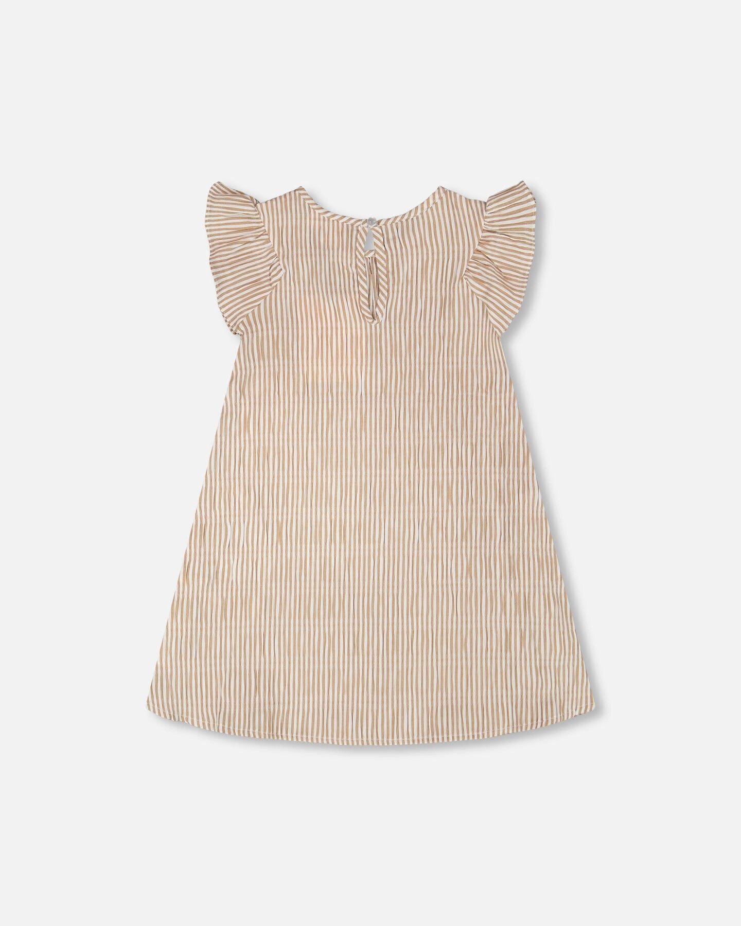 Deux par Deux Girls Striped Cap Sleeve Dress