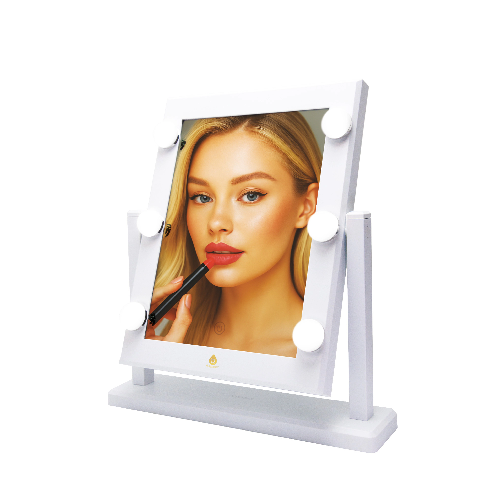 Pursonic Women’s Lighted Makeup Mirror: 14" LED Hollywood Glam Mirror – Refined Brilliance Pro Lighted Makeup Mirror