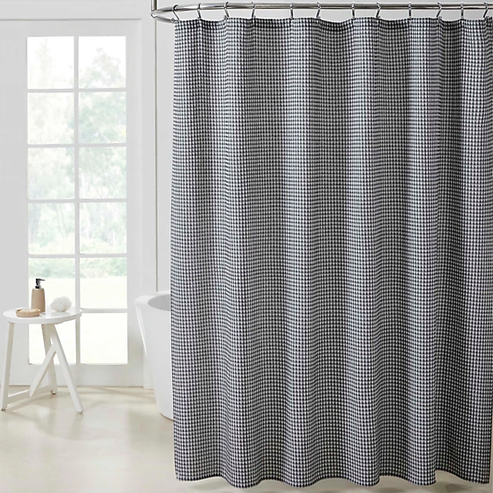 Hotel Collection Premium Waffle Weave Mold & Mildew Resistant Fabric Shower Curtain by Kate Aurora