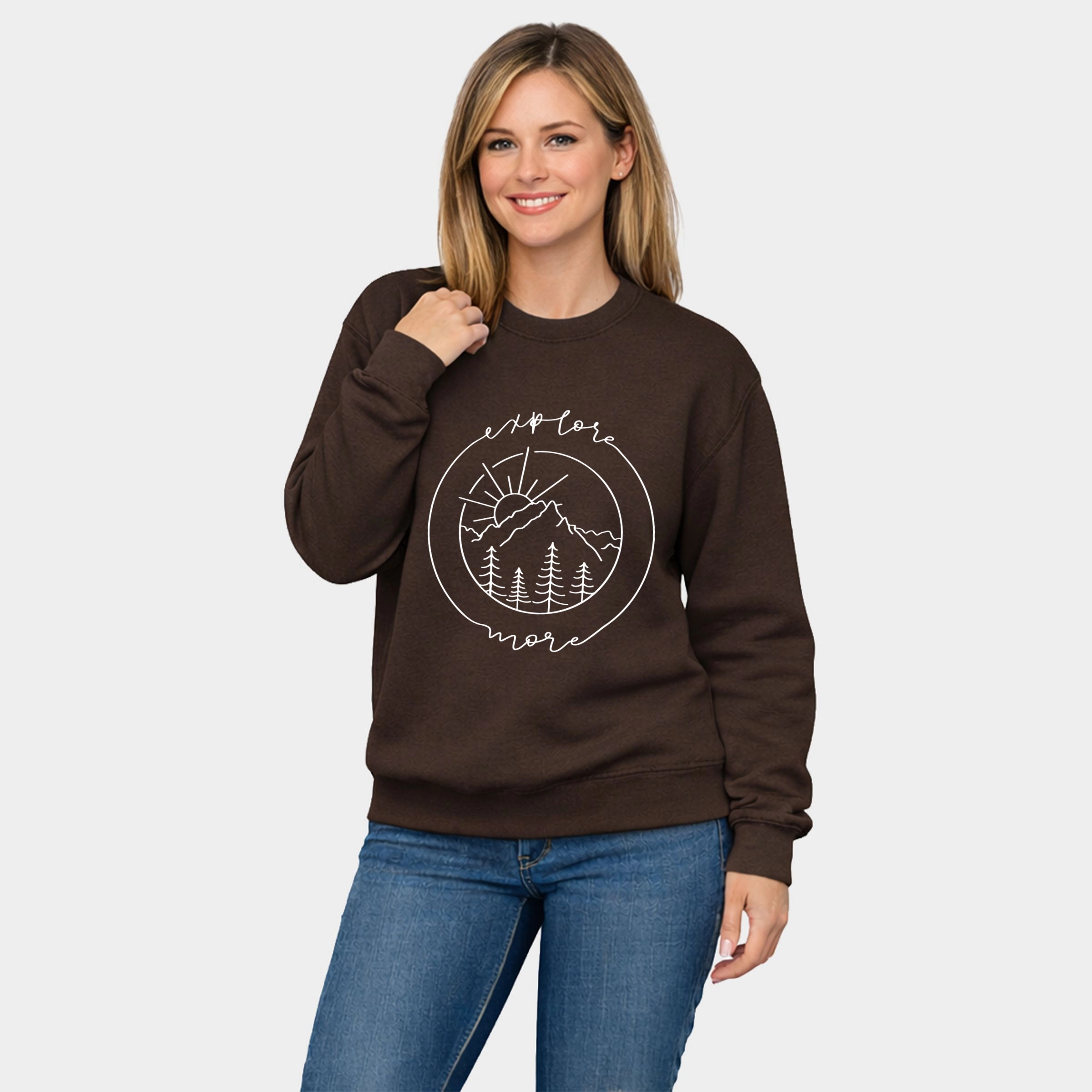 Simply Sage Market - Explore More Circle  Women's Graphic Sweatshirt
