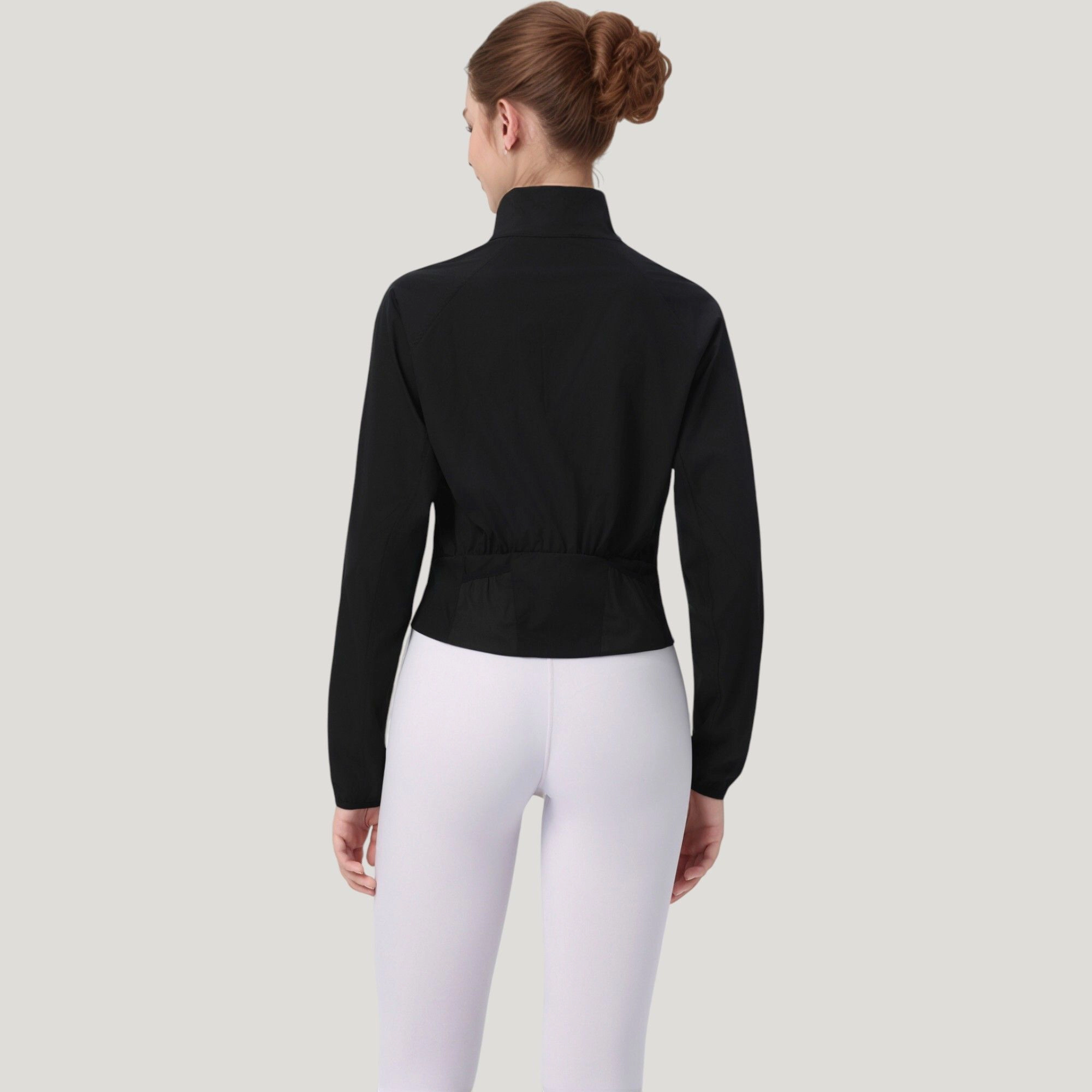 Anna-Kaci Women's Lightweight Zip-Up Active Jacket with Stand Collar Design and Slim Fit