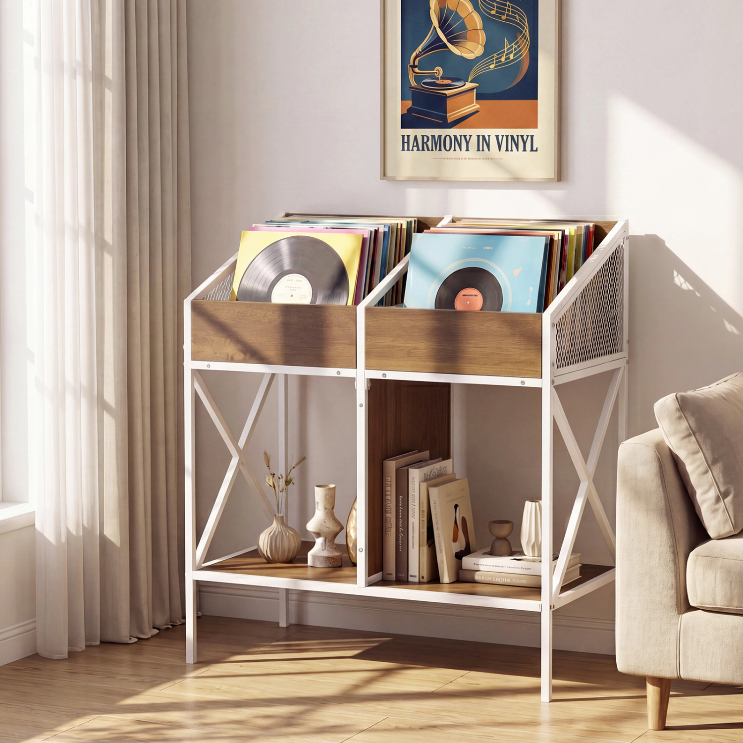 LJG Industrial Magazine Books Record Holder with Metal Frame and Anti-Tip Kits