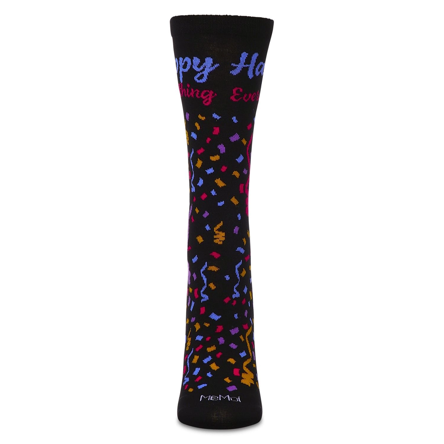 MeMoi Women's "Happy Everything" Rayon from Bamboo Blend Crew Socks