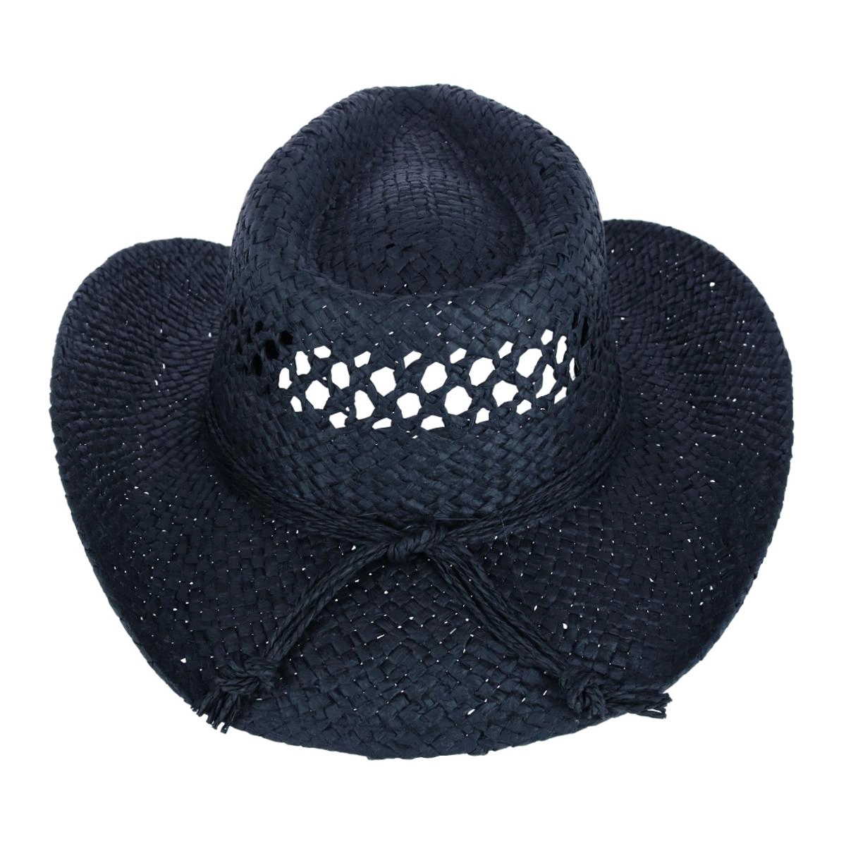 CTM Women's Western Straw Cowboy Hat with Heart Concho