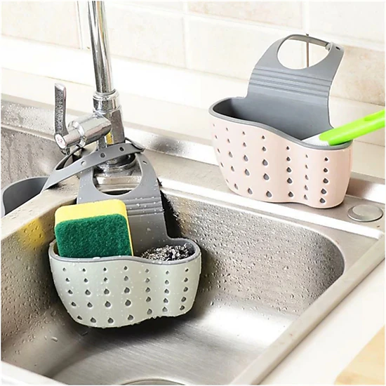 Home Collection Pack of 2 Sink Faucet Sponge Holder Organizer Caddy