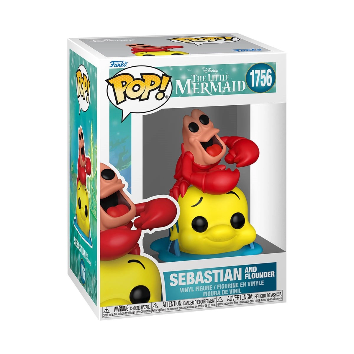 Funko Pop! Little Mermaid: Sebastian & Flounder #1756