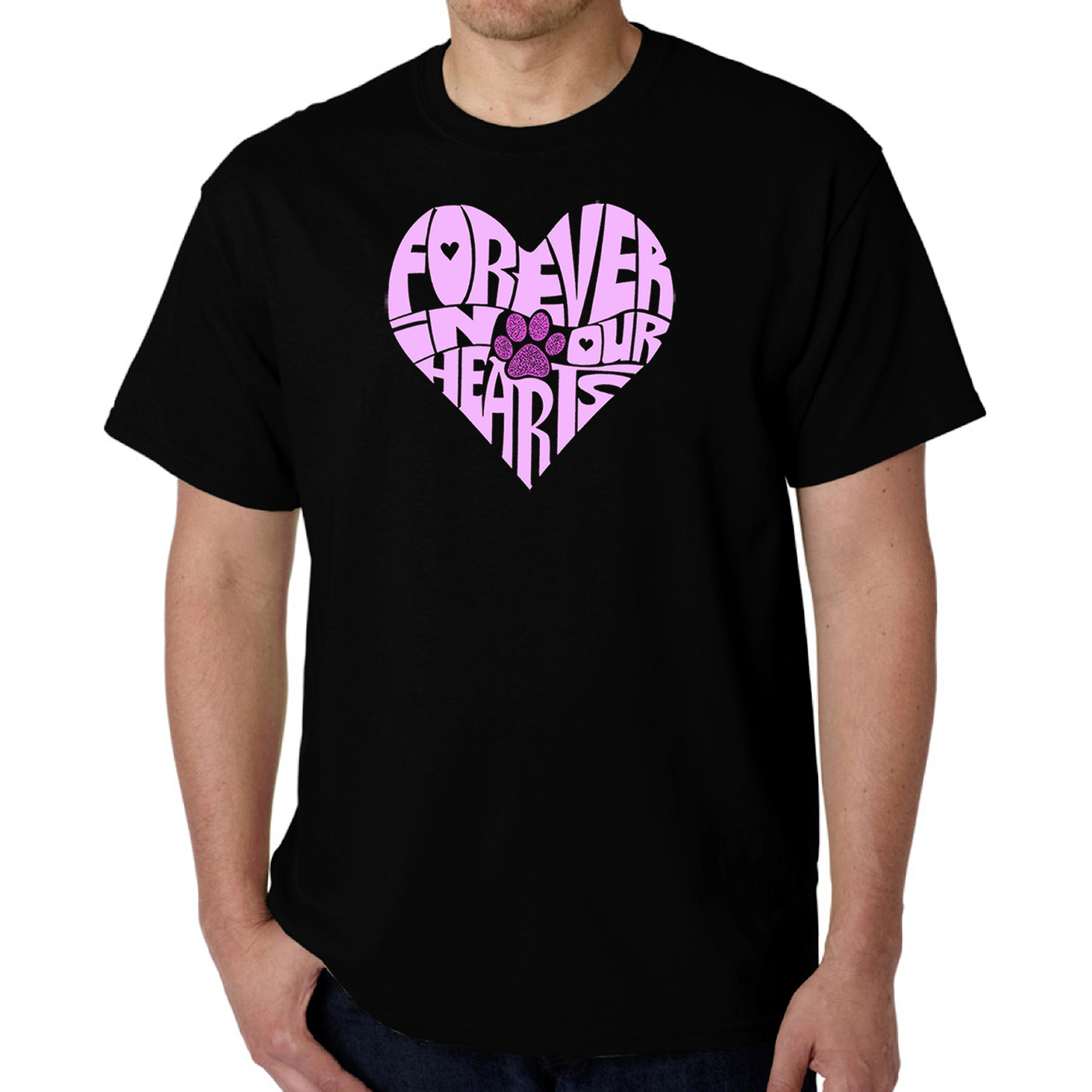 LA Pop Art Men's Word T-Shirt - Forever Our Hearts