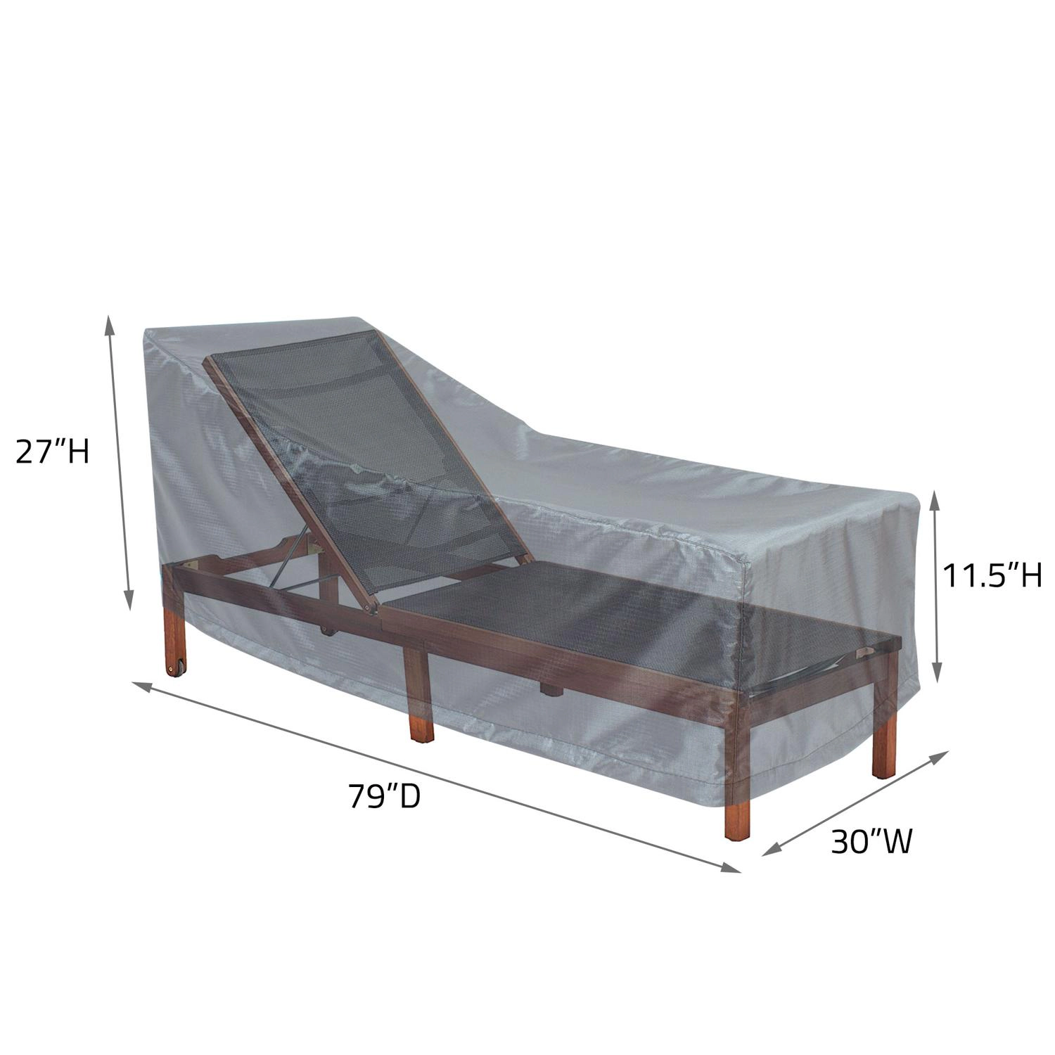 Summerset Shield Chaise Lounge Cover Ultimate Protection for Your Outdoor Furniture Small 30" x 79" x 27" Mercury