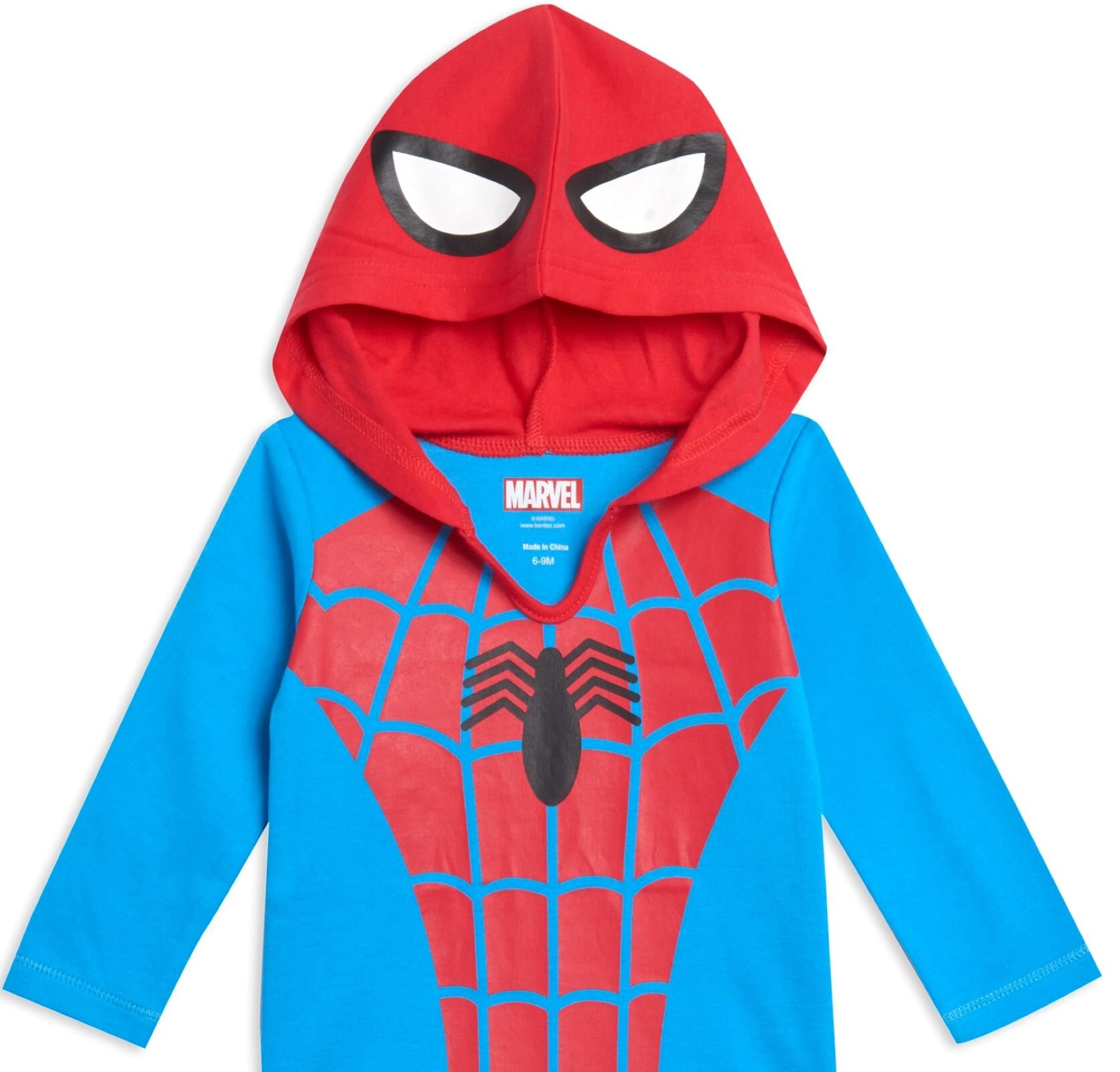 Marvel Avengers Baby 3-Pack Cosplay Long Sleeve Hooded Bodysuits