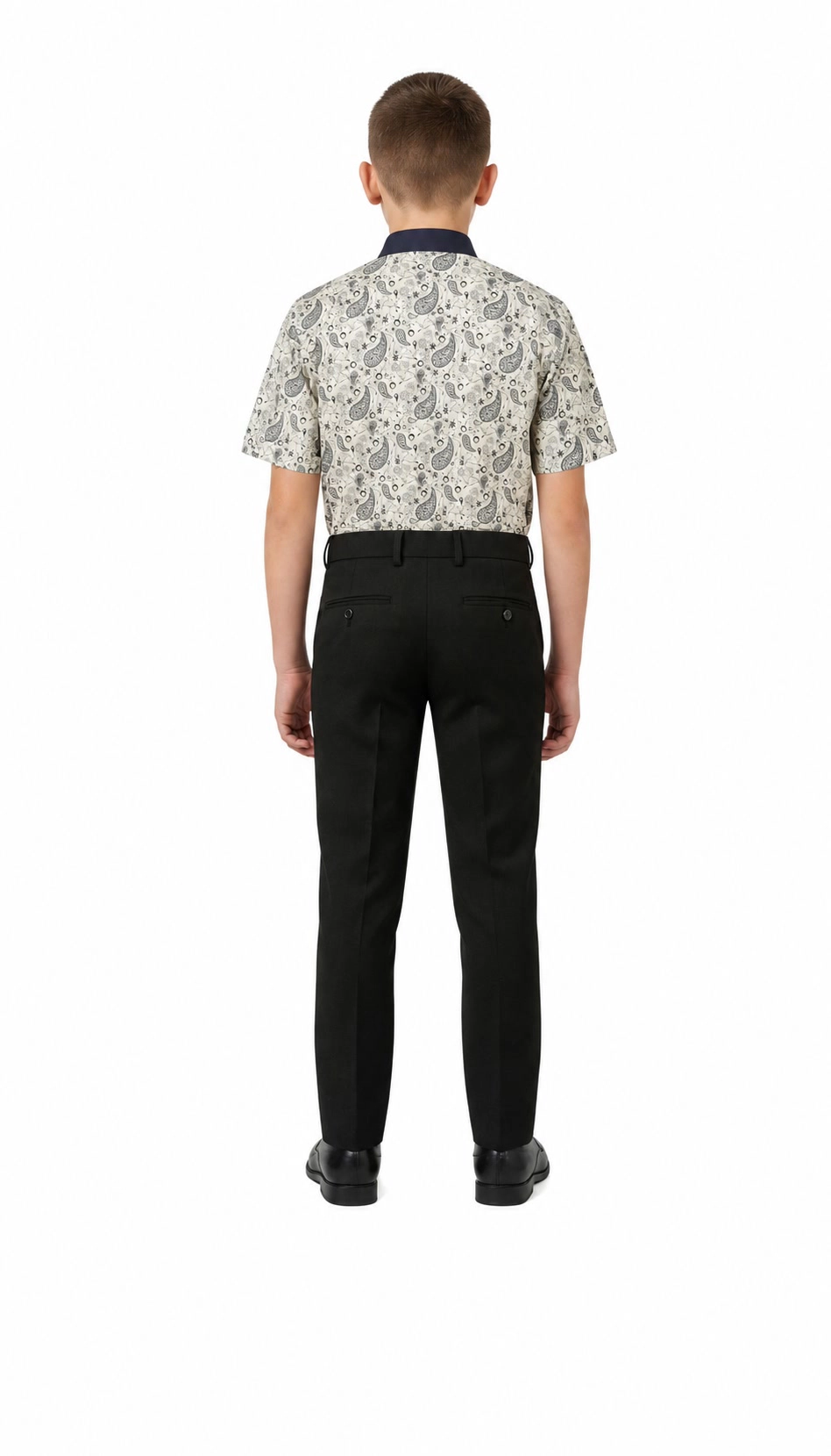Elie Balleh Boys Slim Fit Paisley Shirt